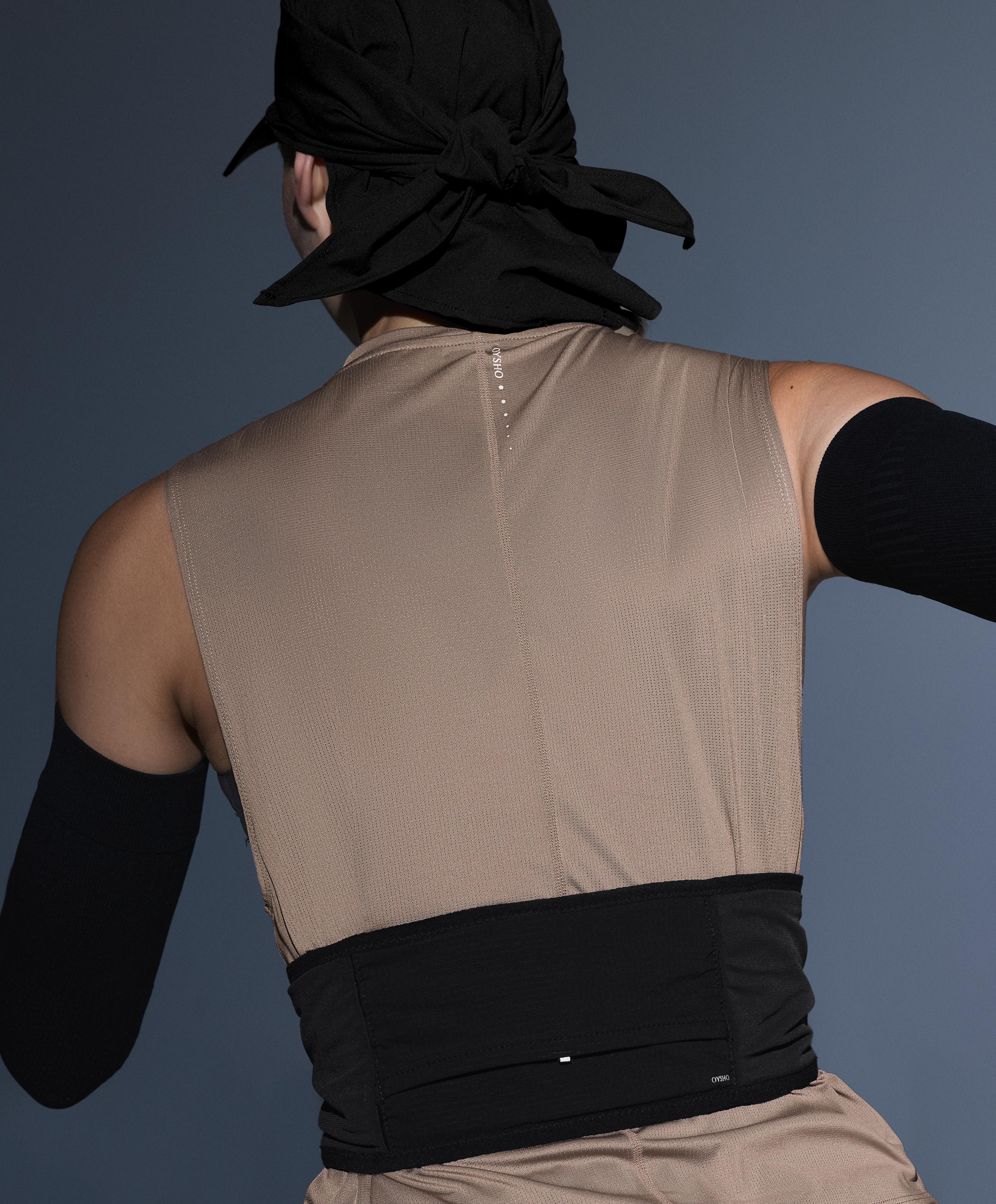 Technical Sleeveless T-shirt — MINK GREY