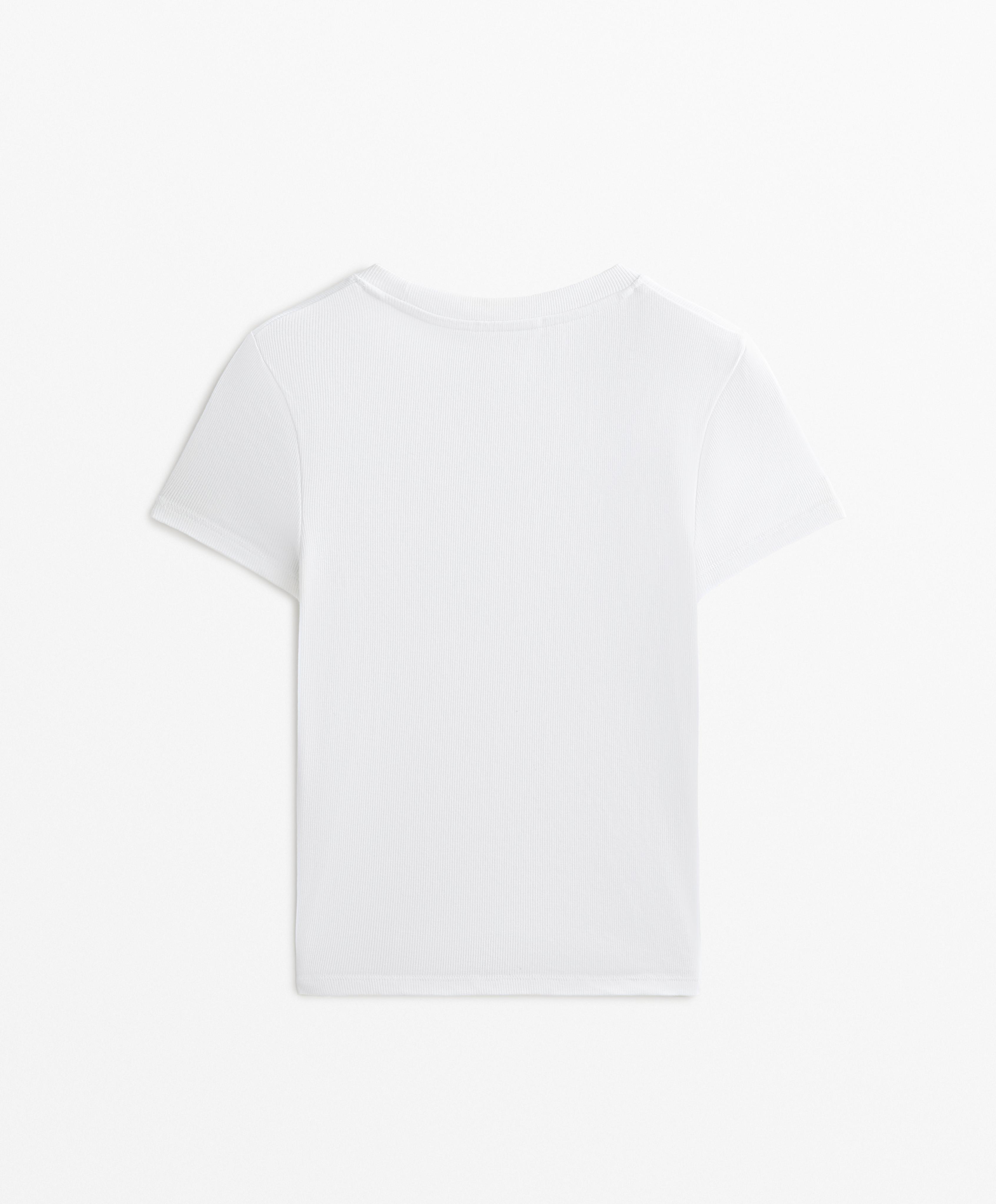 Ribbed short sleeve T-shirt