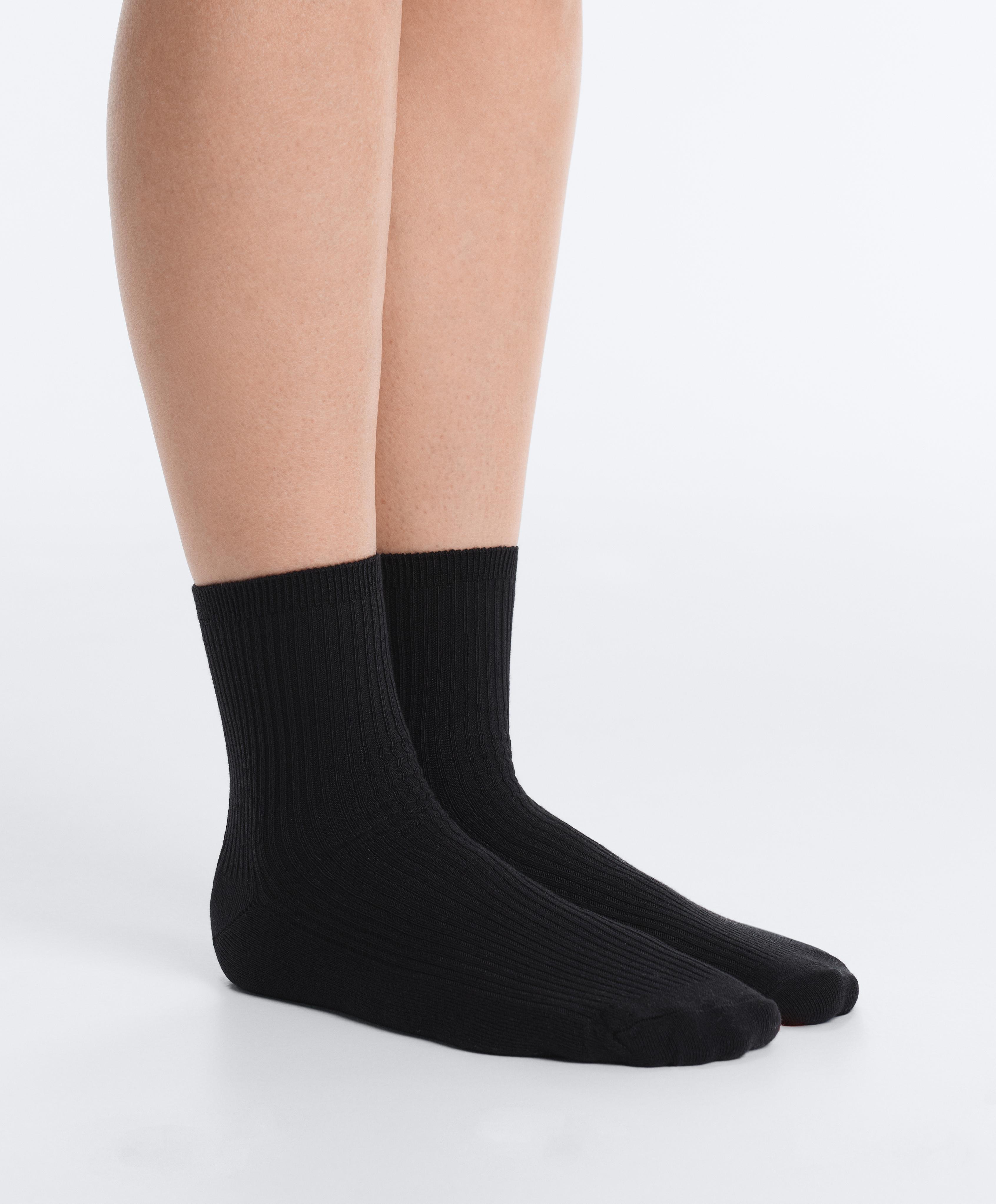 5 pairs of quarter socks with cotton — DARK GREY