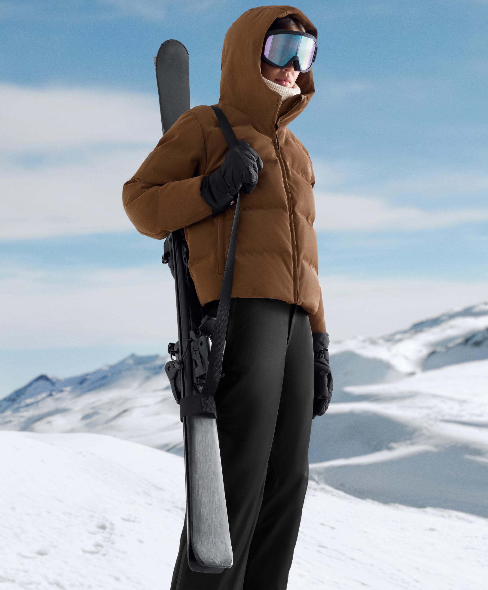 Primaloft® Feel the Performance TM SKI waterproof relaxed straight-leg trousers — BLACK