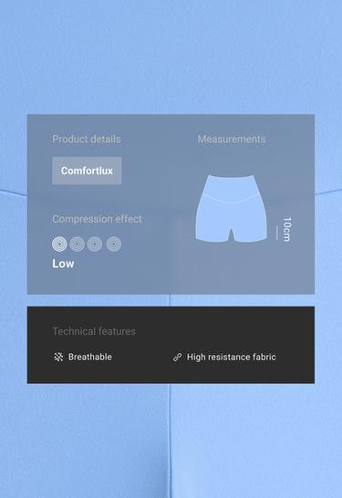 Hot pants high rise Comfortlux 10 cm — PALE LAVENDER BLUE 2