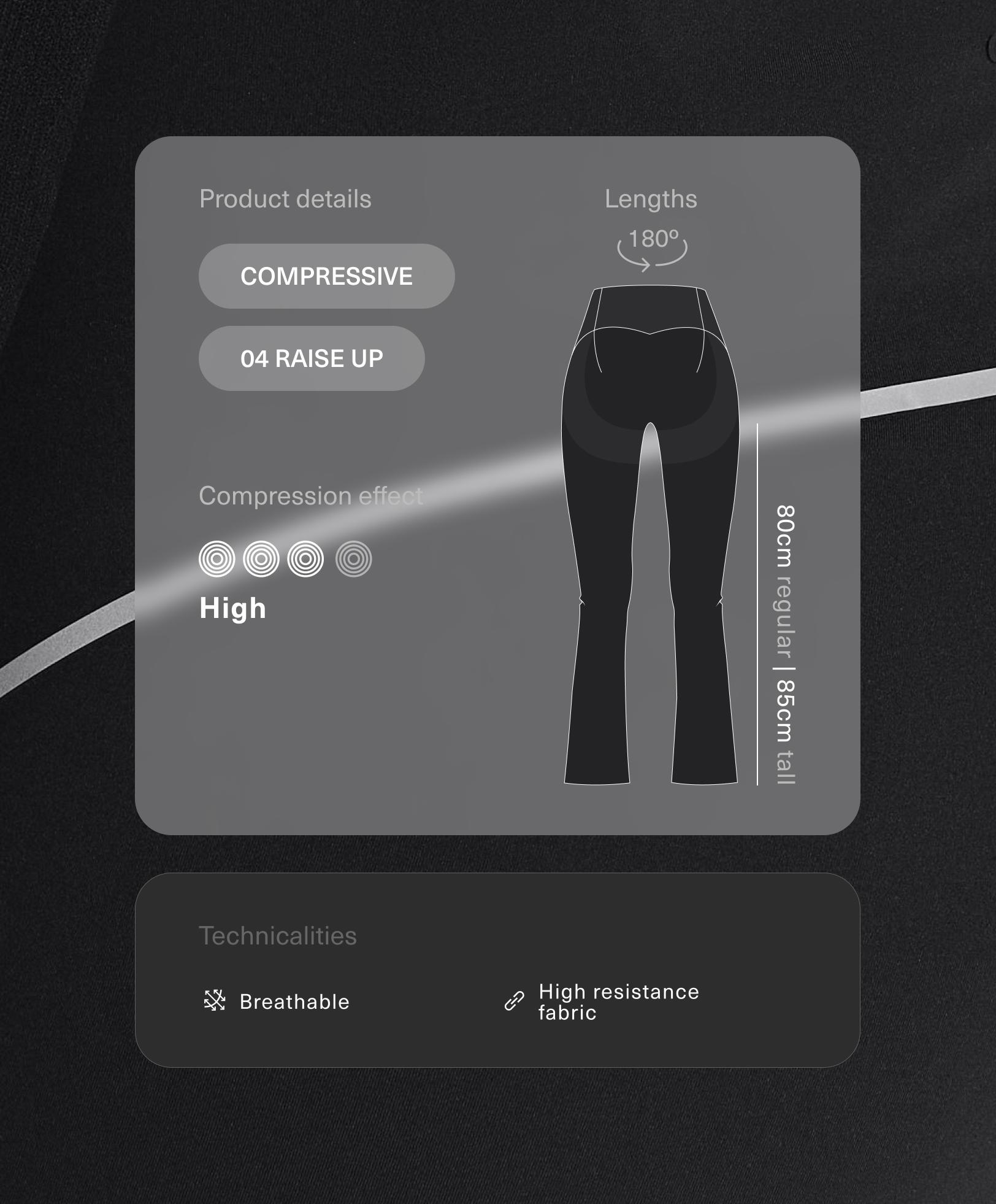 Flare-broek met high rise en Compressive raise up