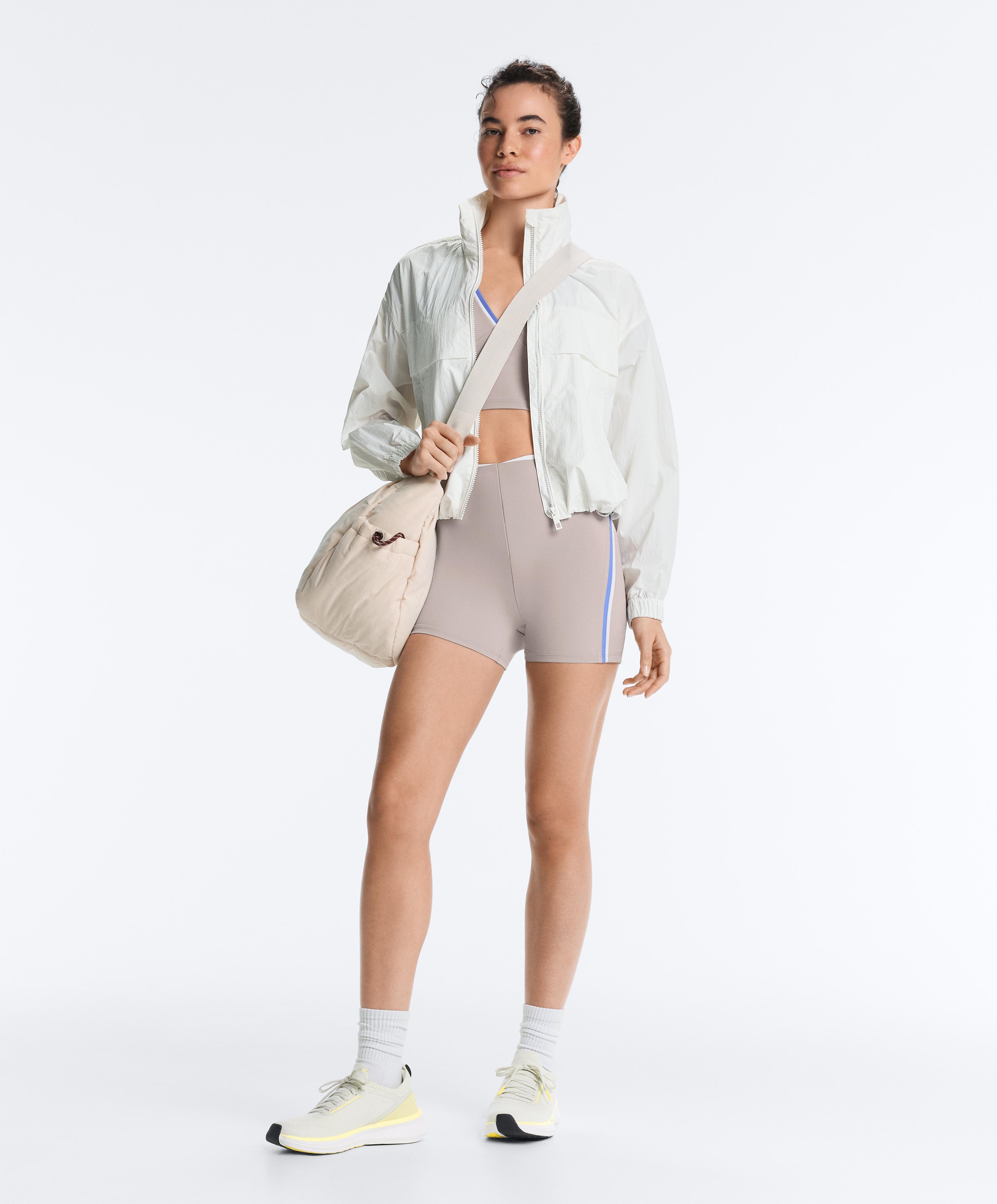 Hot pants high-rise Compressive 10cm contrast — PINK-MINK