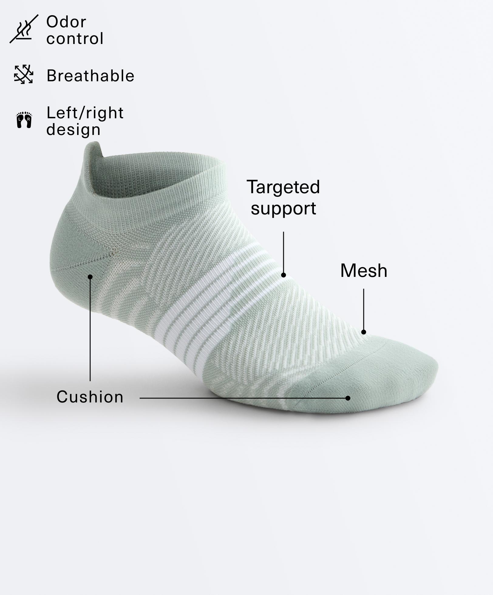 3 pairs of polyamide blend sports sneaker socks with heel tab — DUSTY-BLUE