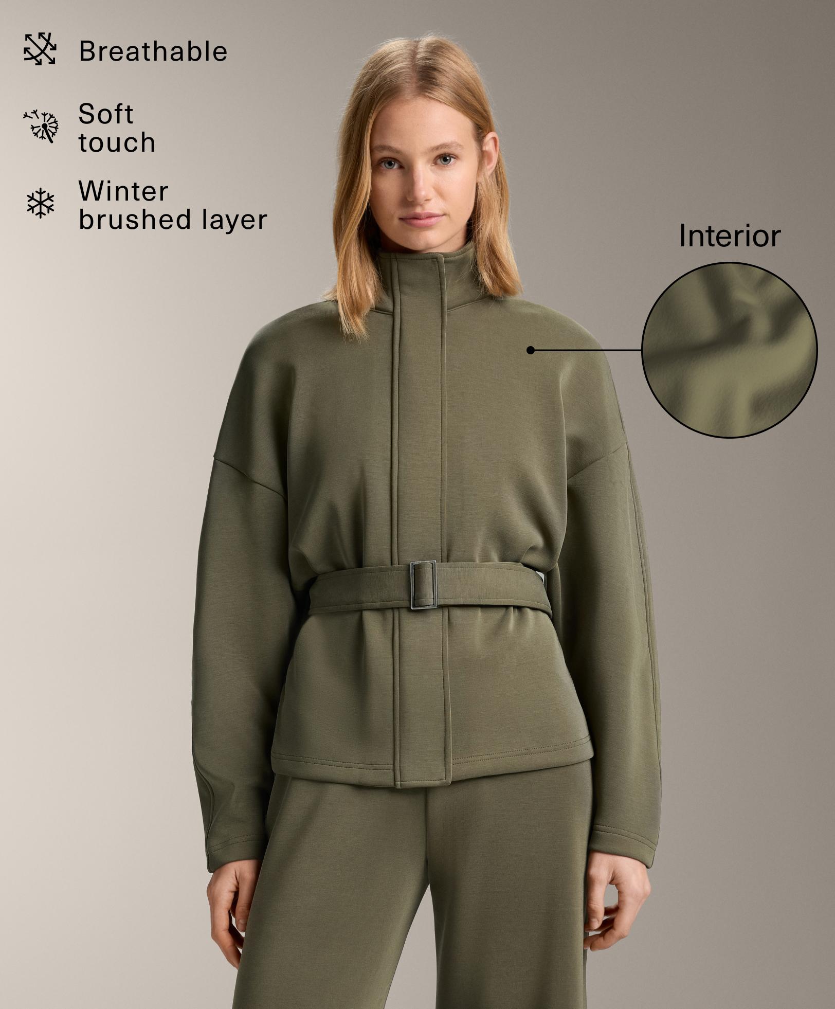 Veste à ceinture contenant du modal brushed Veste à ceinture contenant du modal brushed