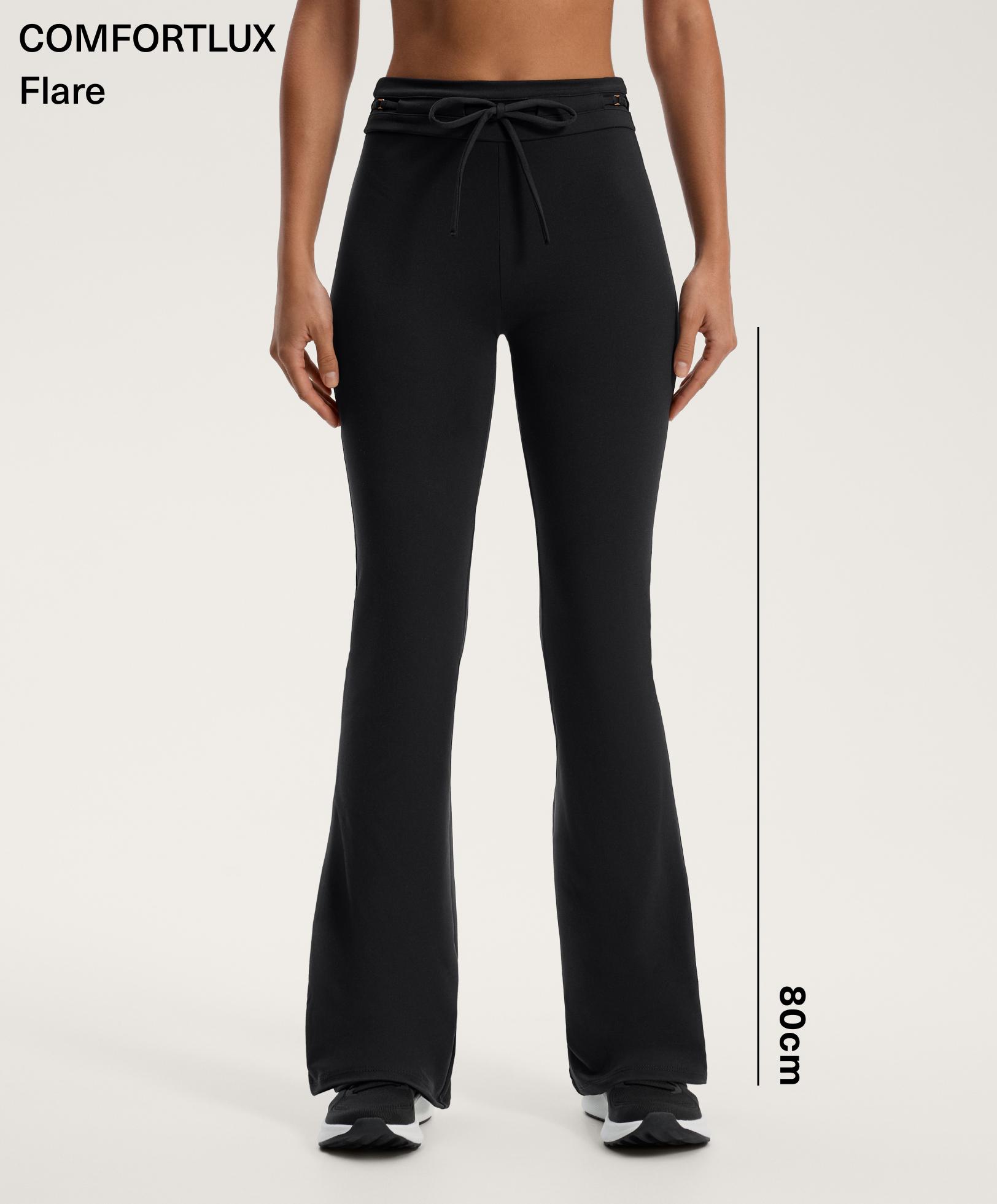 Comfortlux belted flare trousers