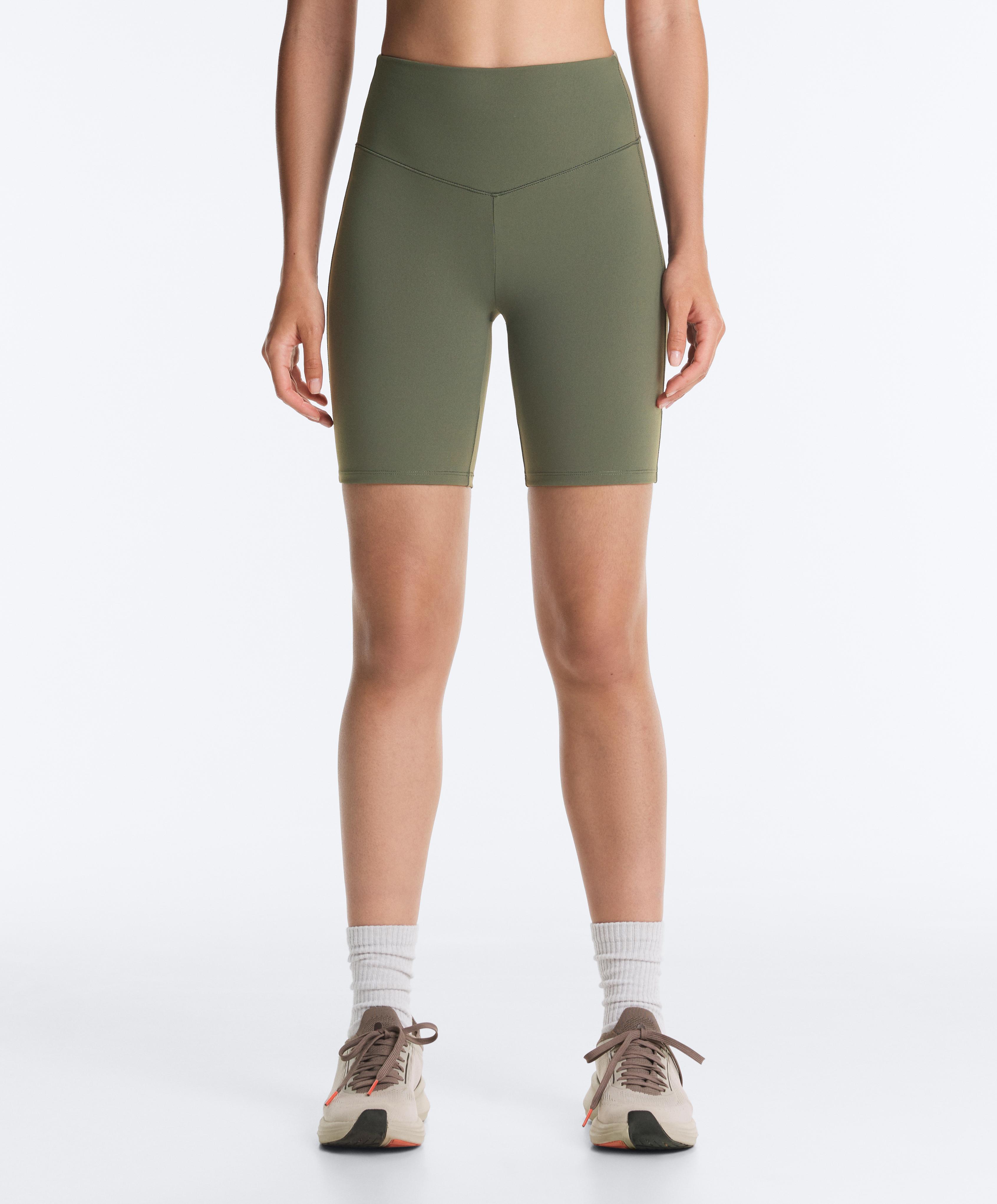 Evermove high-rise 20cm cycle leggings — KHAKI