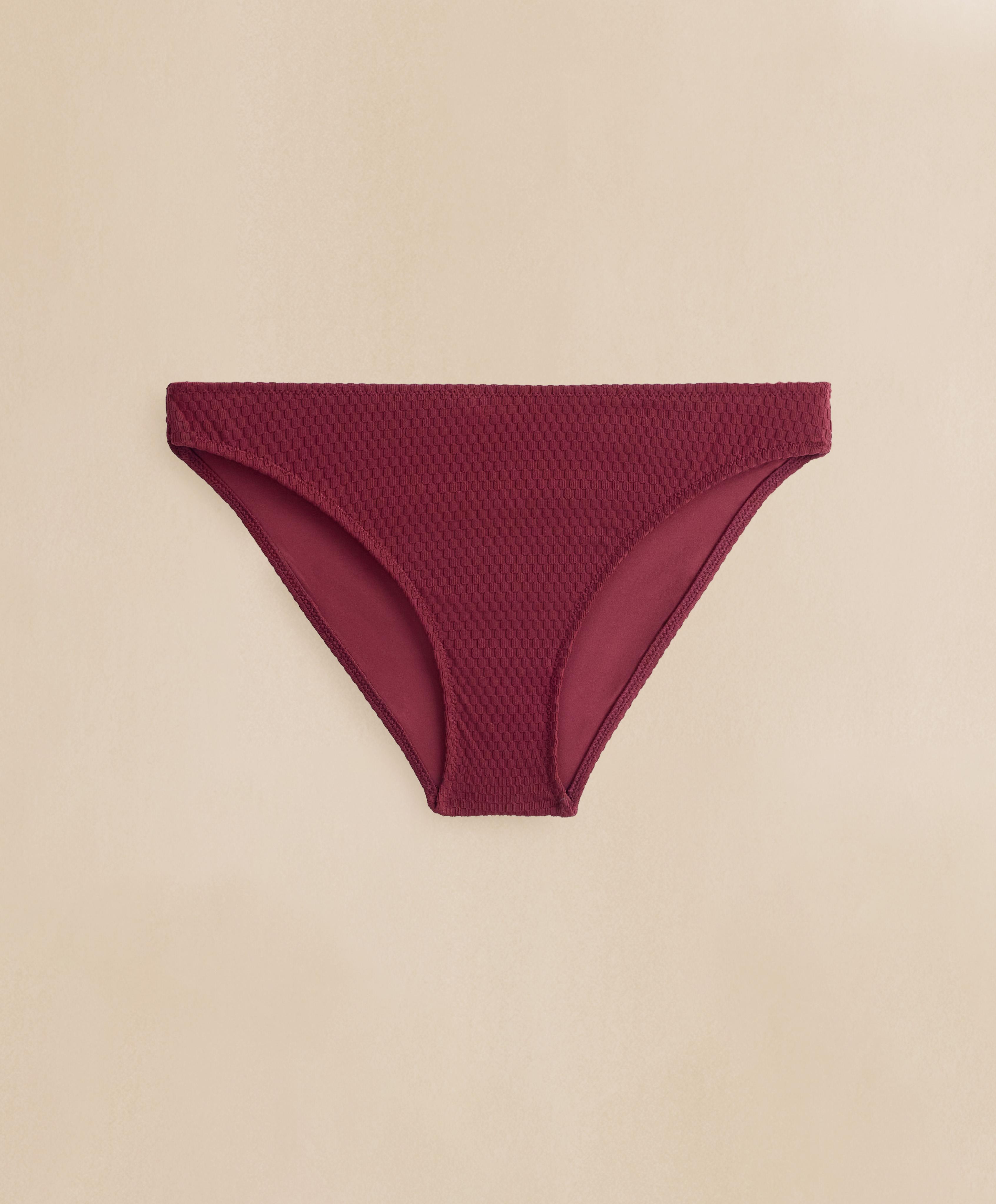 Mini check jacquard classic bikini briefs — CHERRY