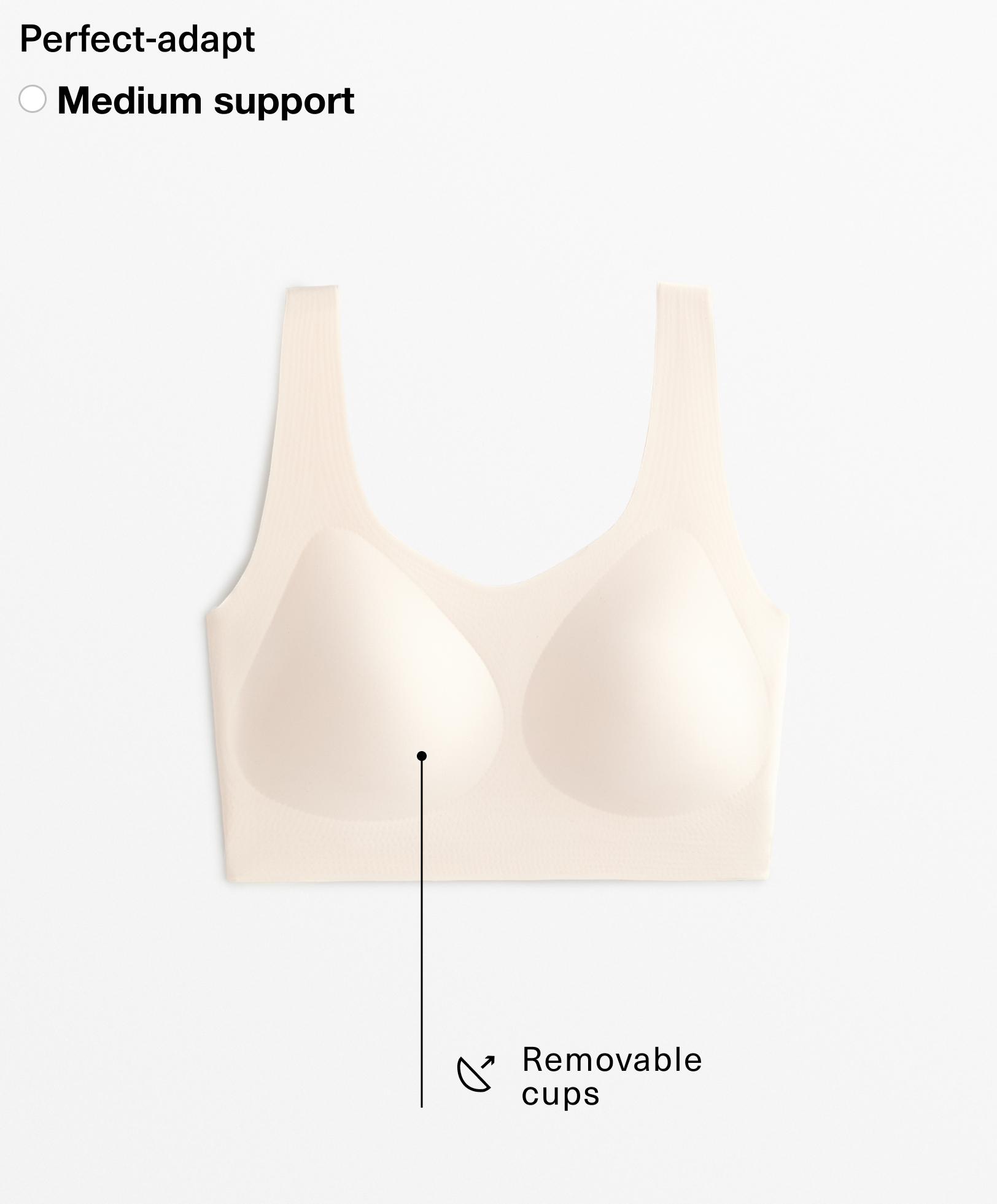 Perfect-adapt medium-support sports bra with cups