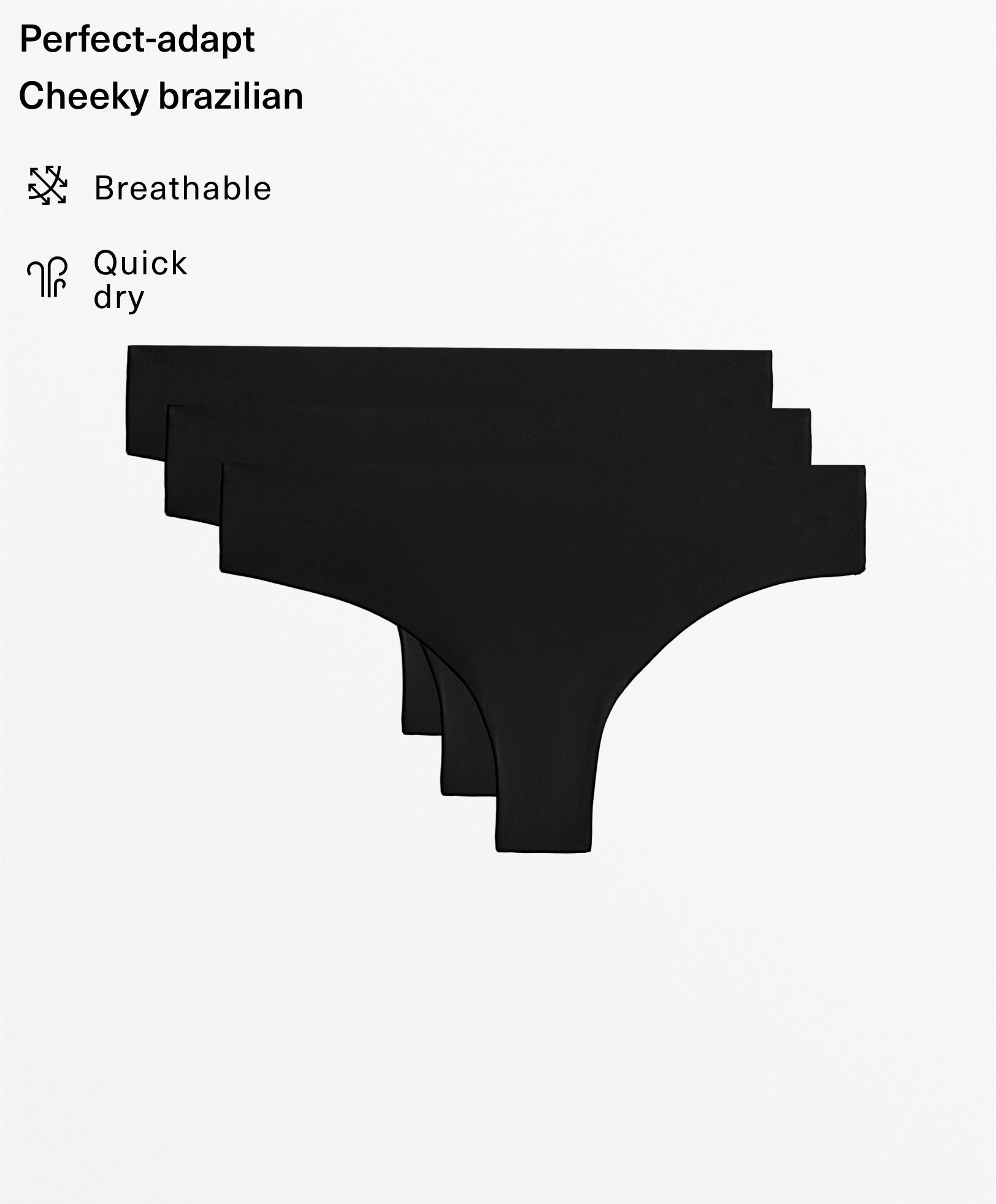 3 invisible polyamide blend cheeky Brazilian briefs