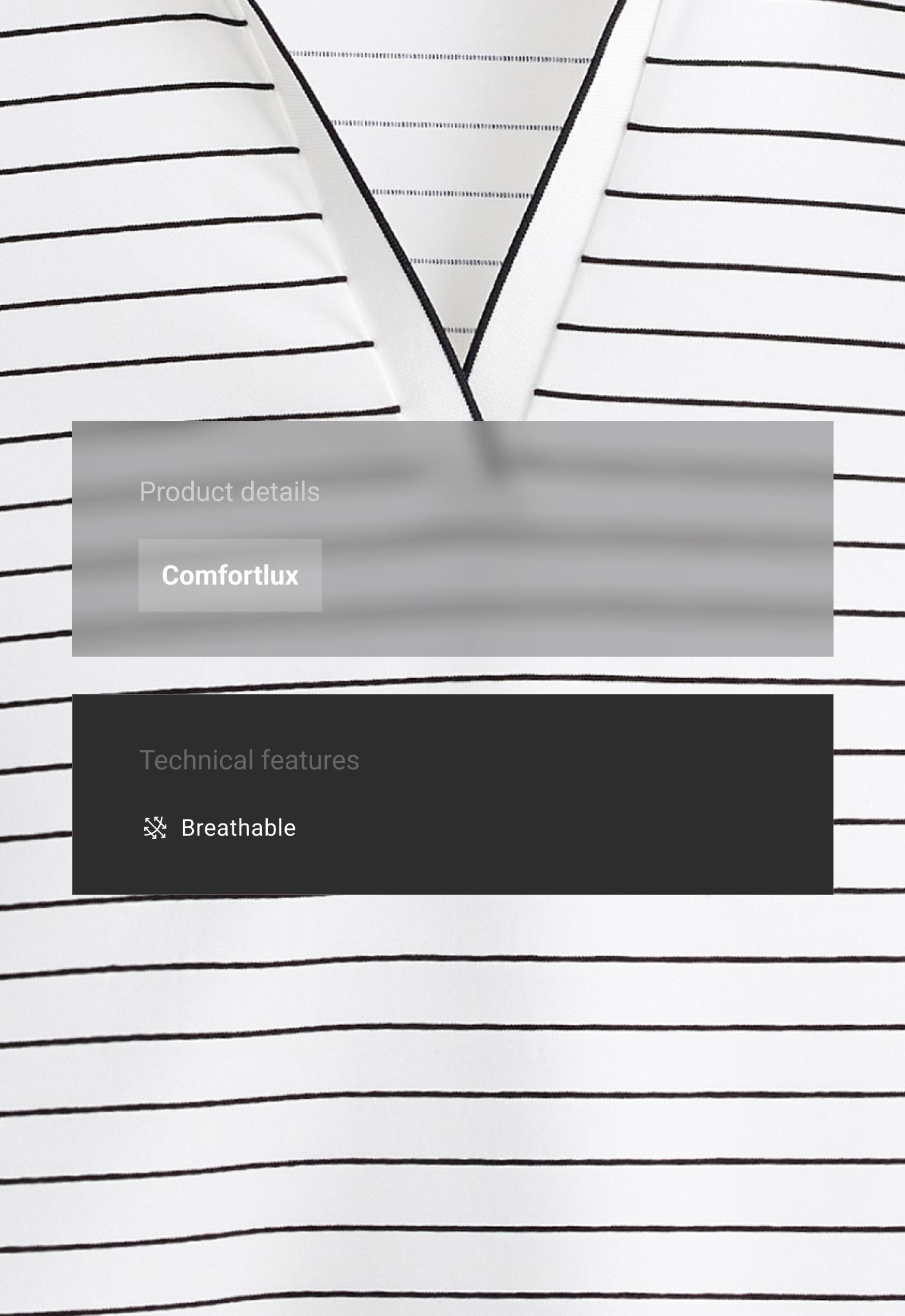 Striped Comfortlux short-sleeved polo shirt — WHITE 