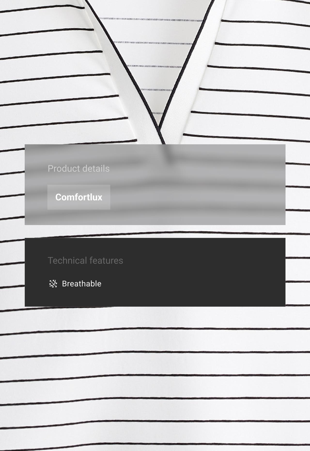 Striped Comfortlux short-sleeved polo shirt — WHITE 