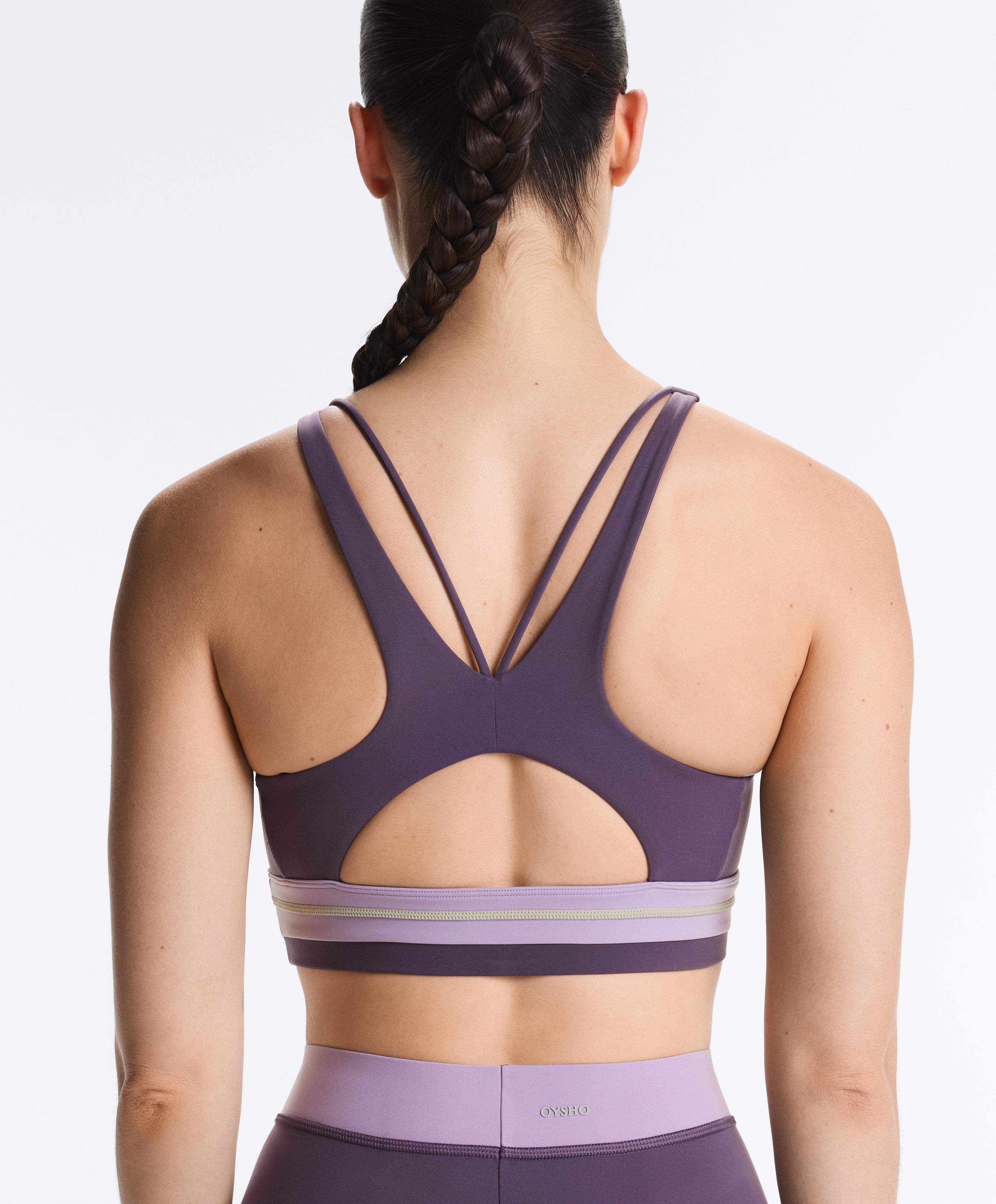 Compressive halterneck tank top — WASHED PURPLE