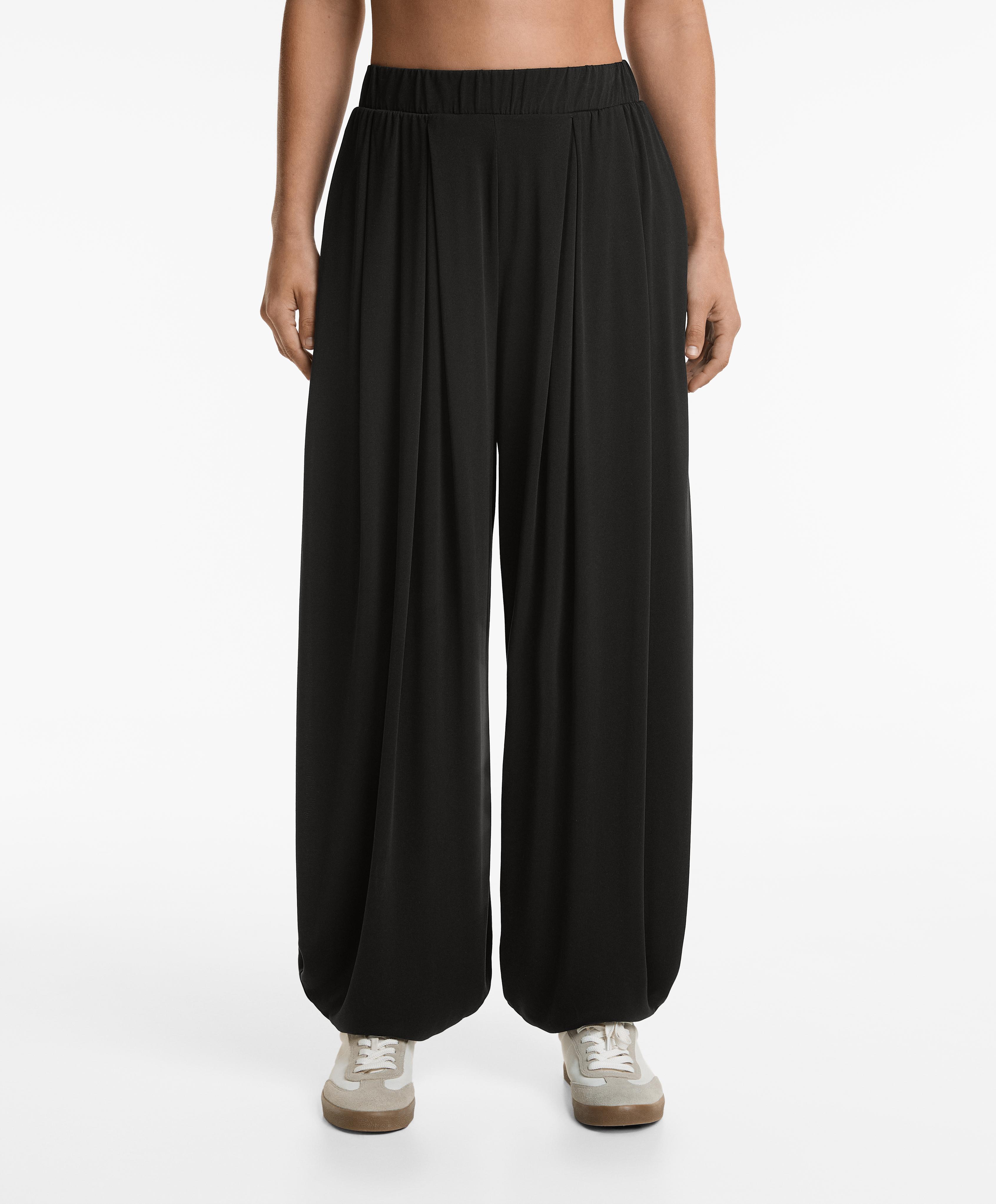 Modal blend flowy balloon trousers Modal blend flowy balloon trousers