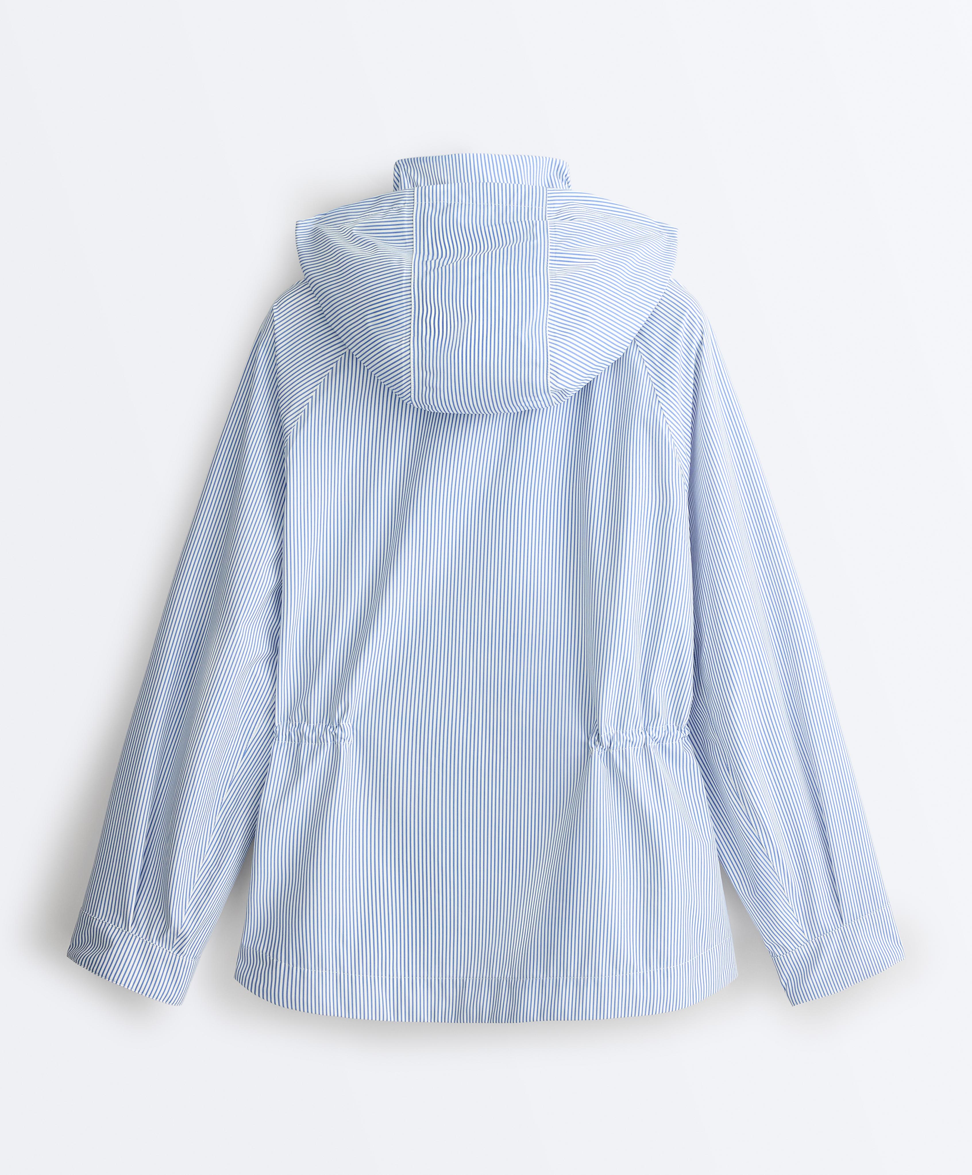 Extra lightweight 10k waterproof striped jacket — PALE BLUE