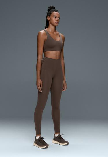 Sports Compressive bra, medium support — BROWN 3