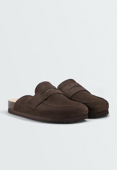 Suede clog — BROWN 2