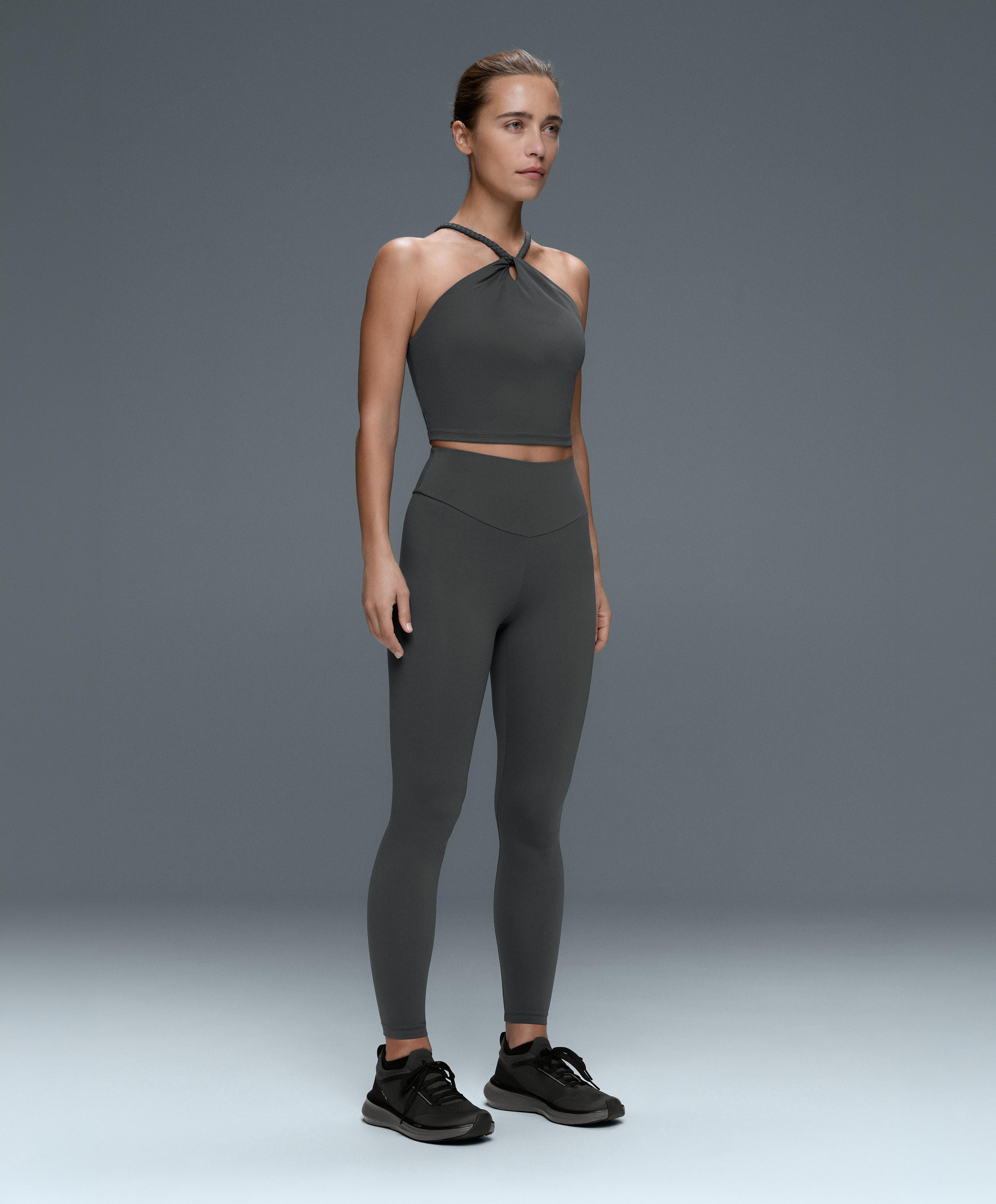 Comfortlux high-waisted ankle-length leggings — STEEL GREY