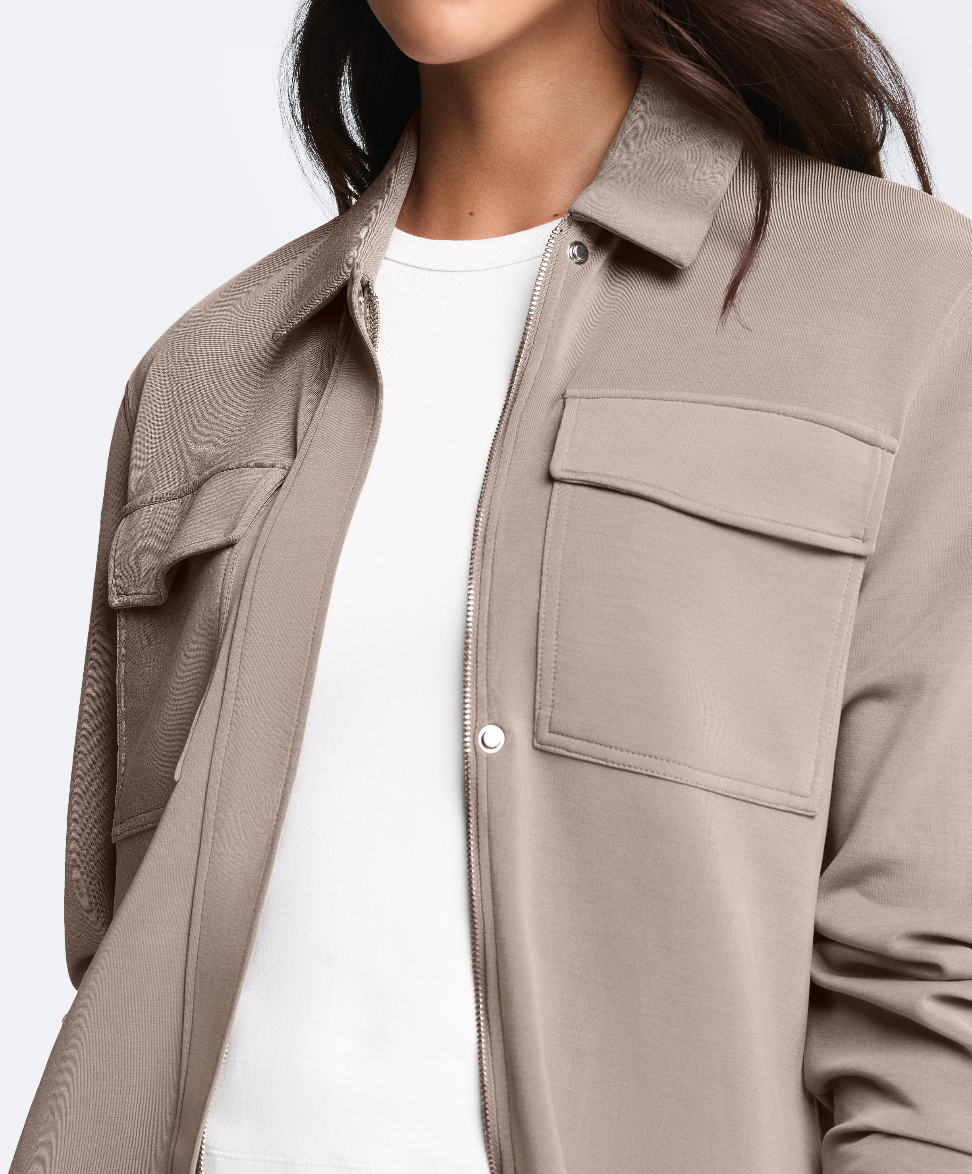 Straight jacket with belt and soft-touch modal — MID-MINK
