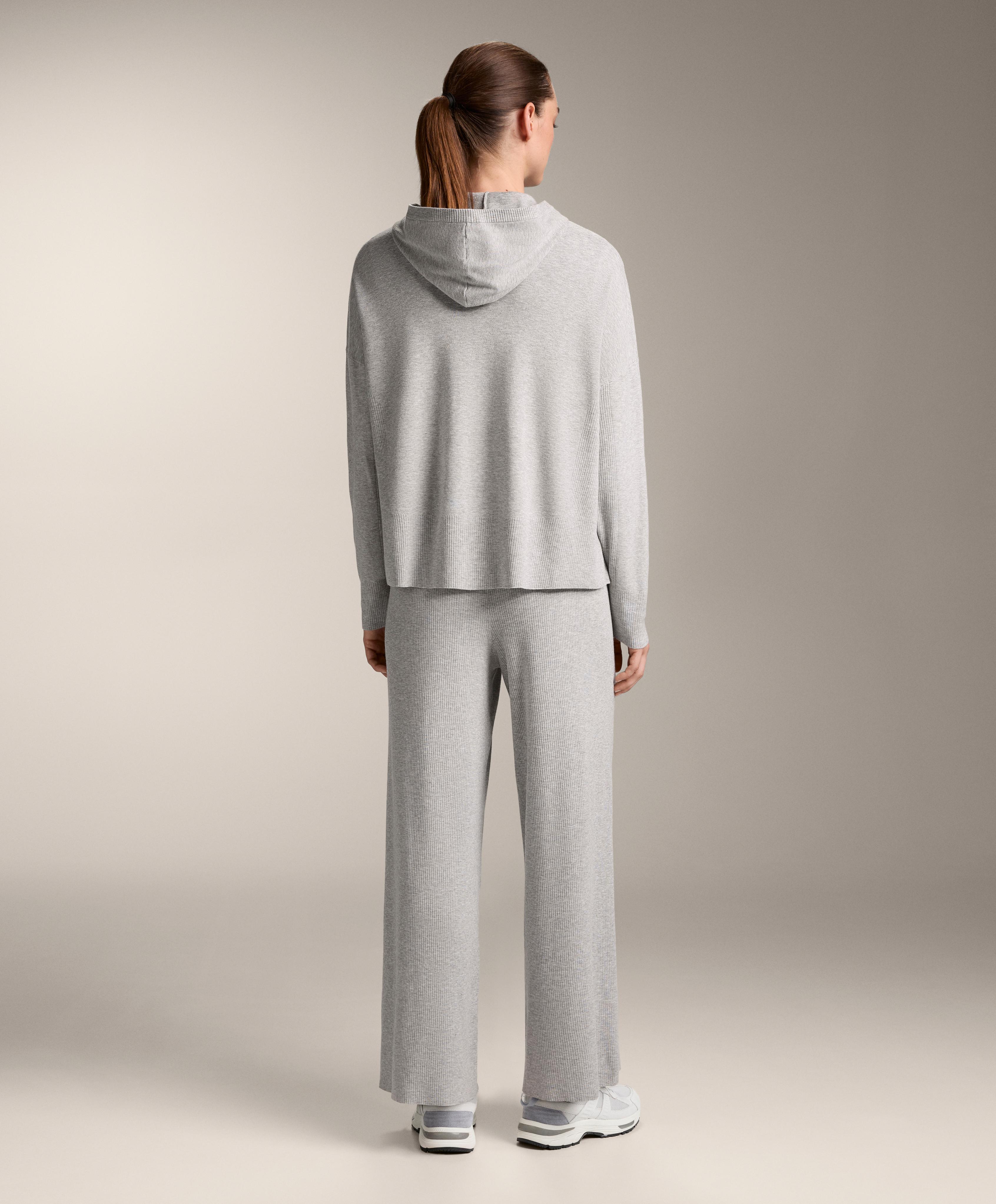 Total look punto wide leg gris - Rebajas