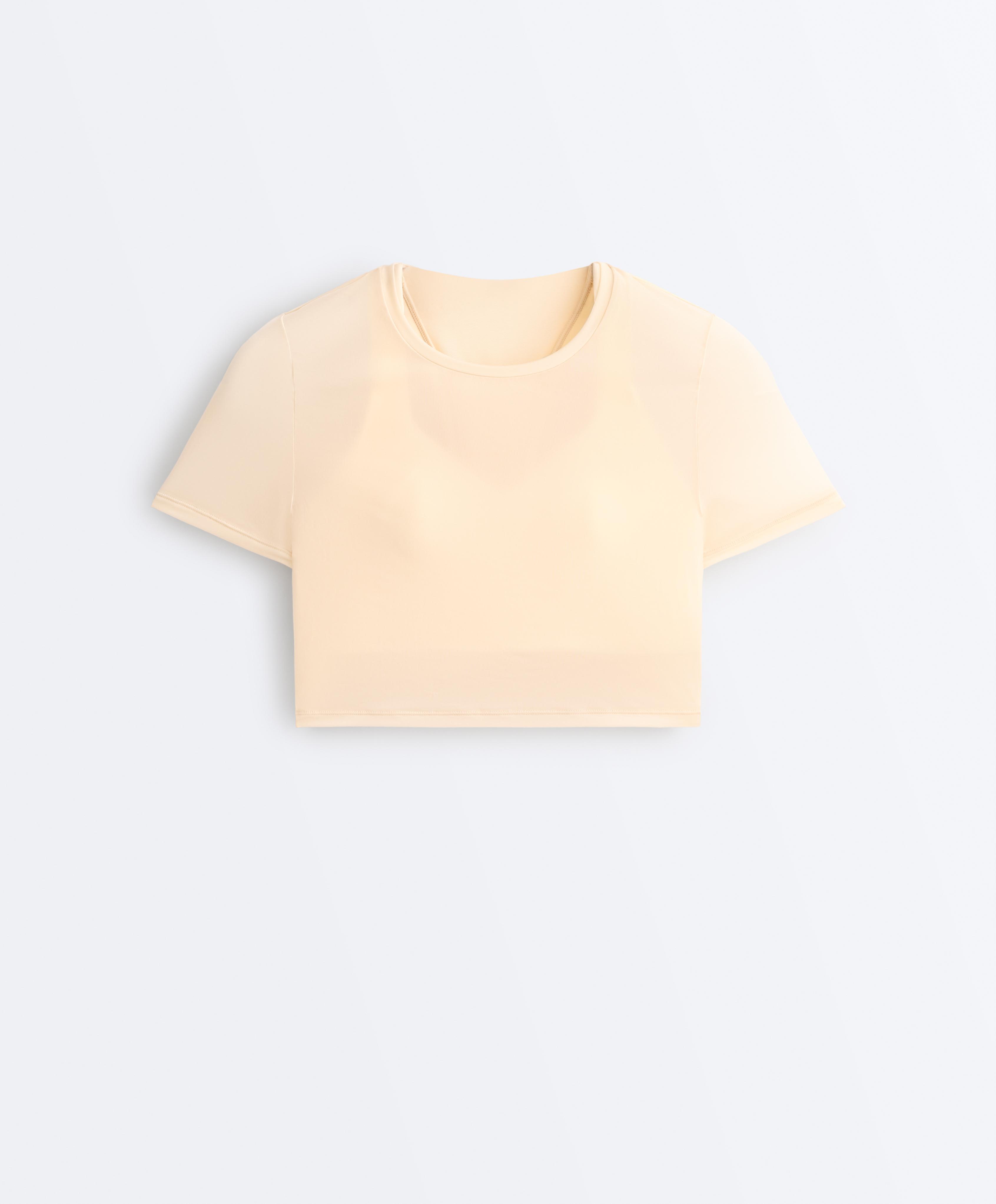 Kurzärmeliges Tanktop mit Transparenz