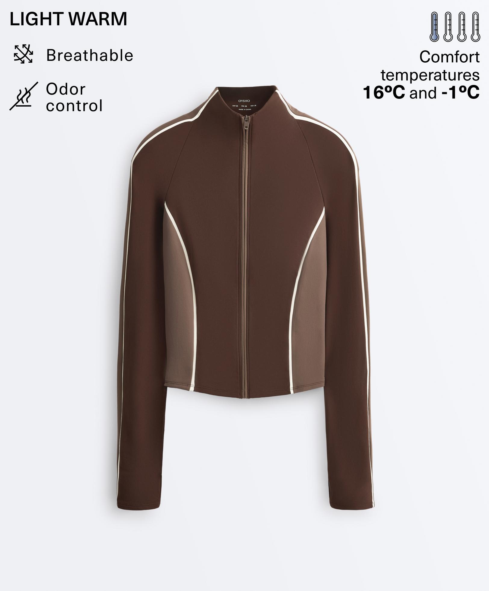 Light warm technical jacket — BROWN
