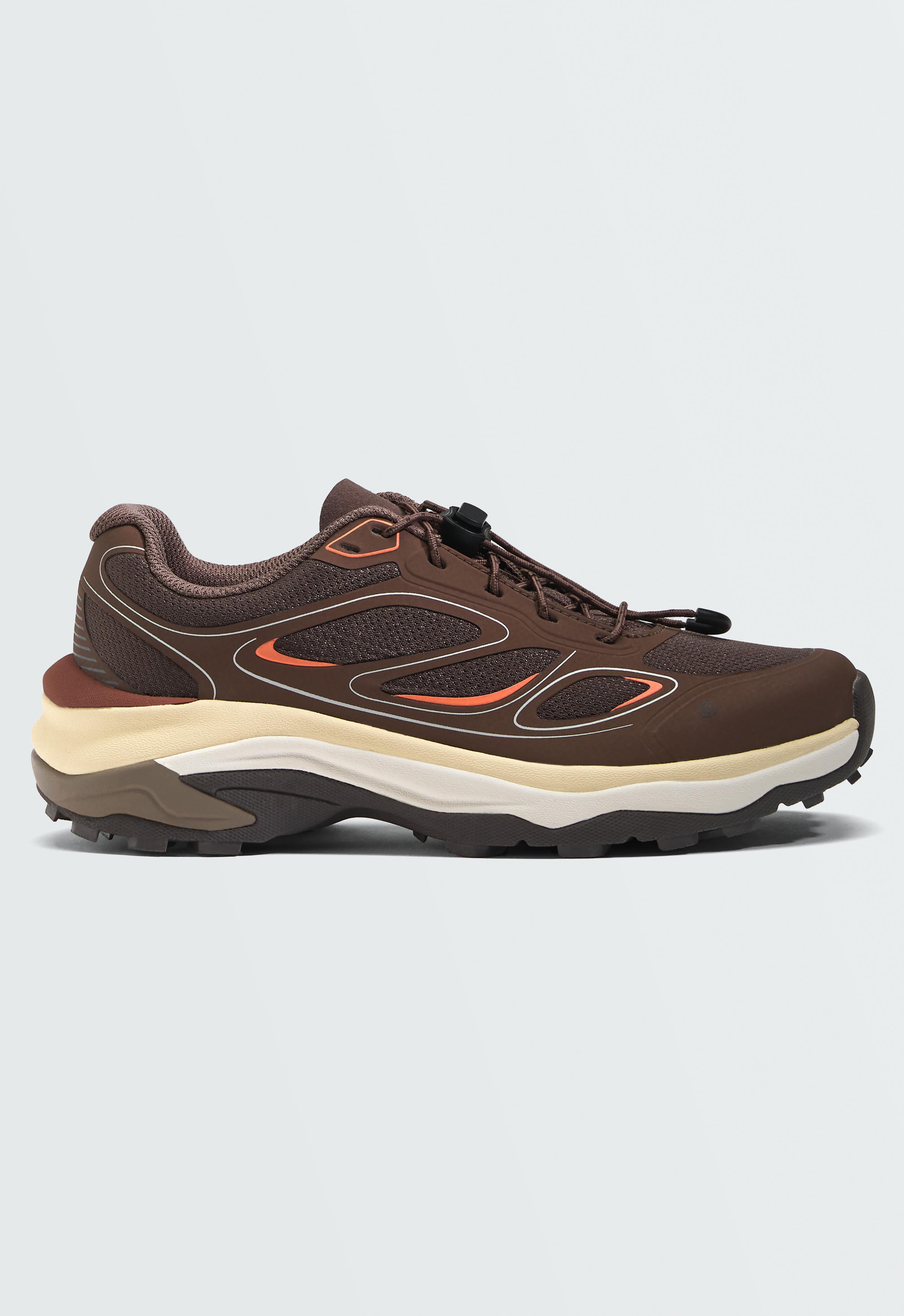 Multi-piece contrast freetime trainers — BROWN