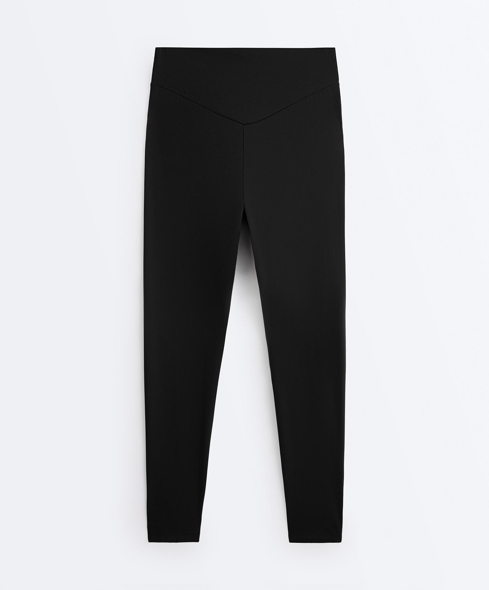 Comfortlux high-waisted ankle-length leggings — BLACK