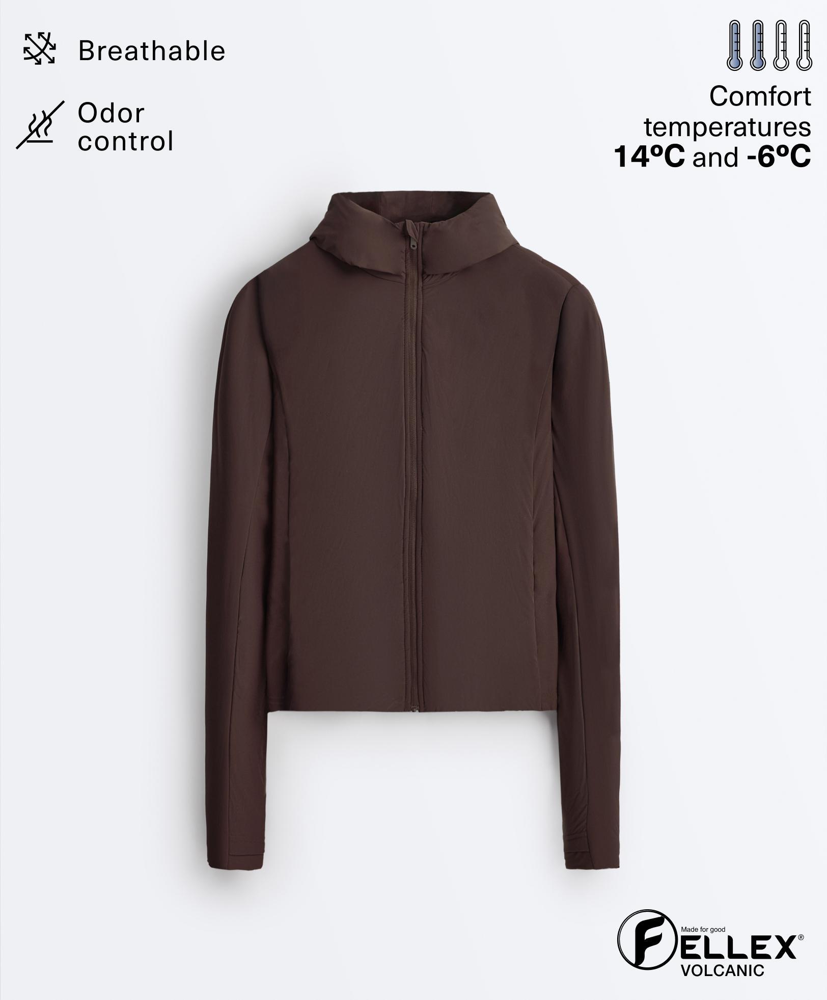 FELLEX® Volcanic technical padded jacket — Dark chocolate