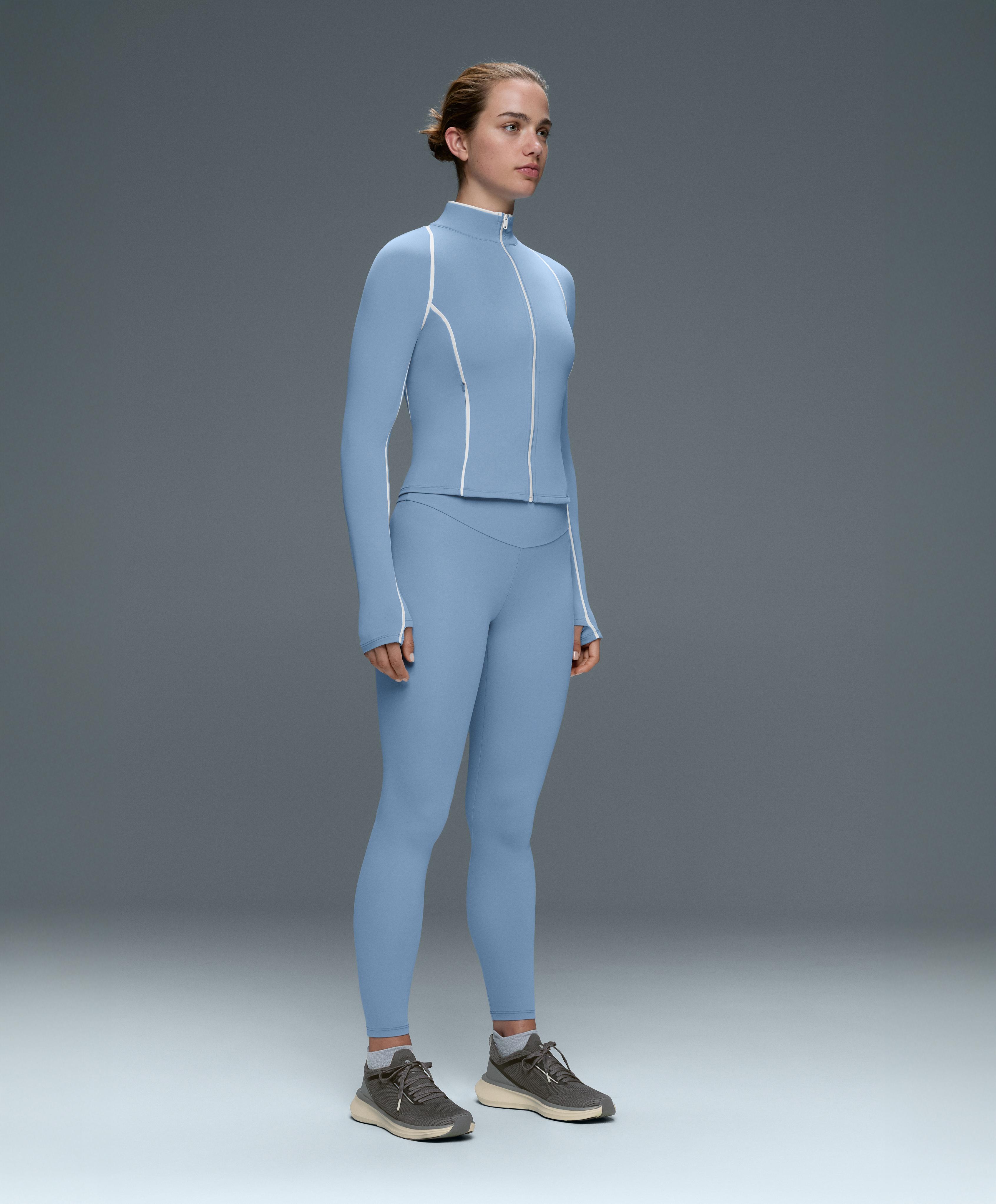 Light warm piping technical jacket — BLUE