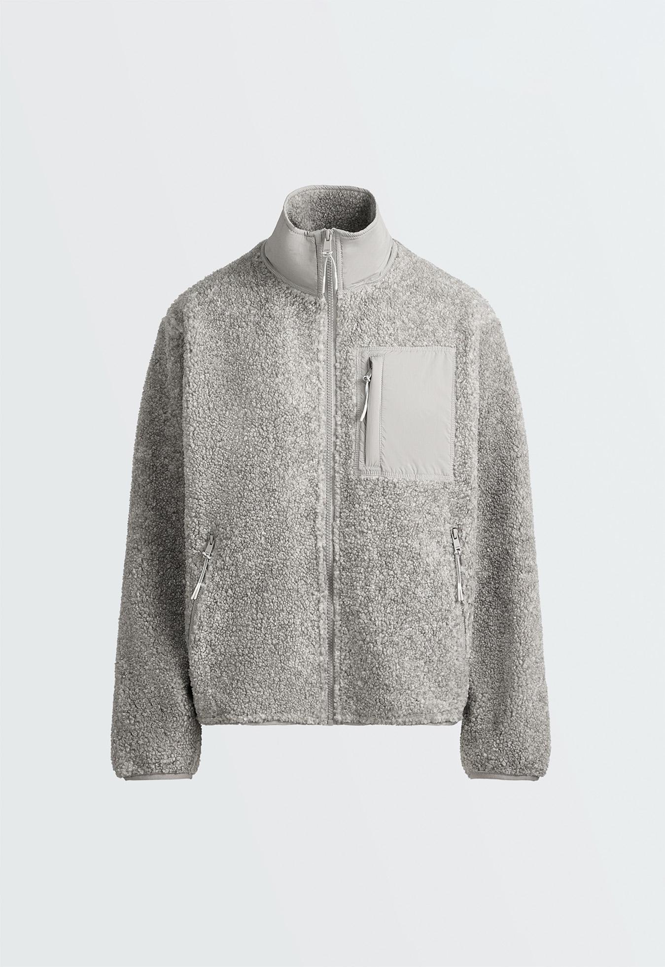 Faux-shearling jacket — MID-GREY MELANGE