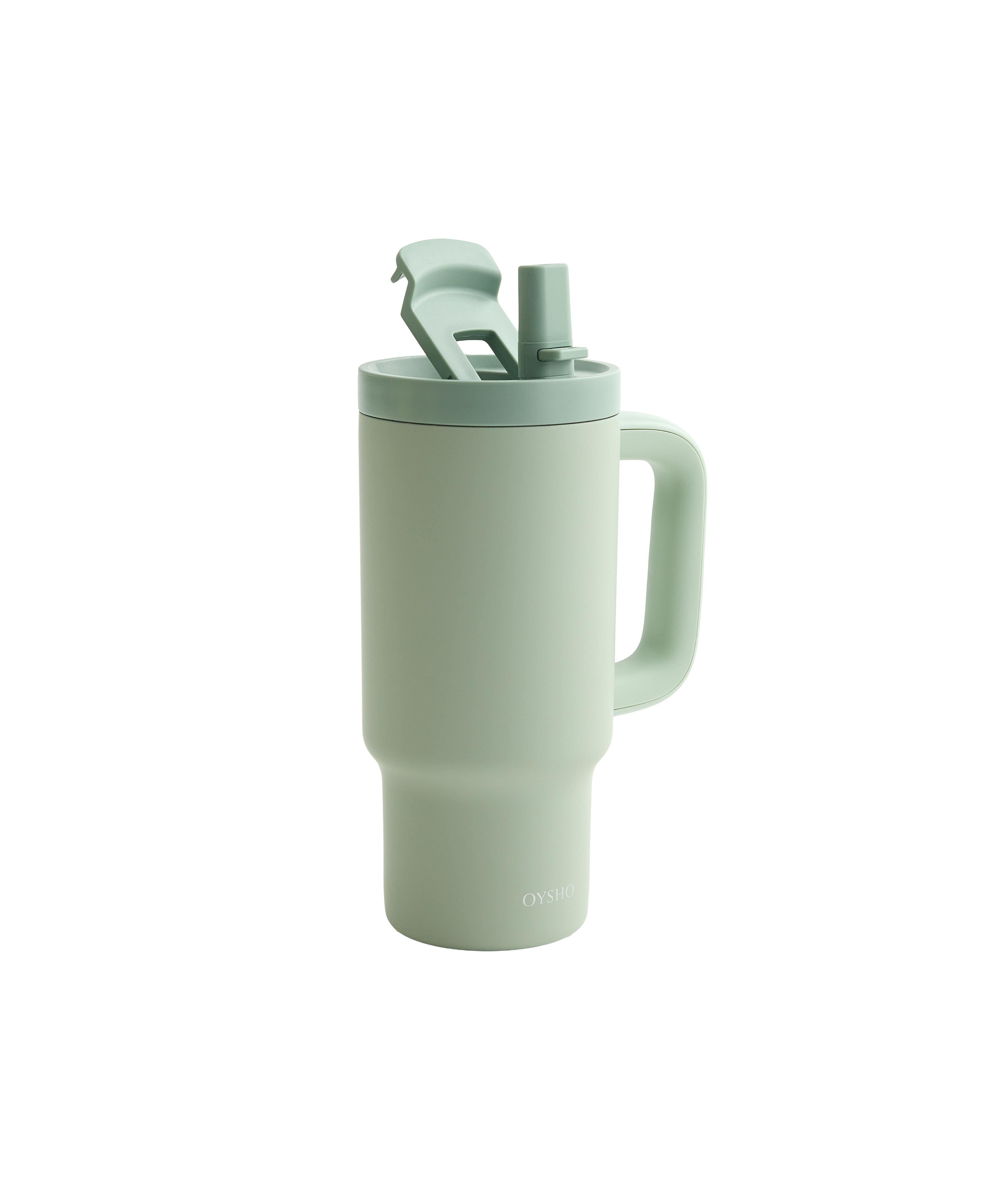 Mini tumbler bottle with handle — WASHED APPLE GREEN