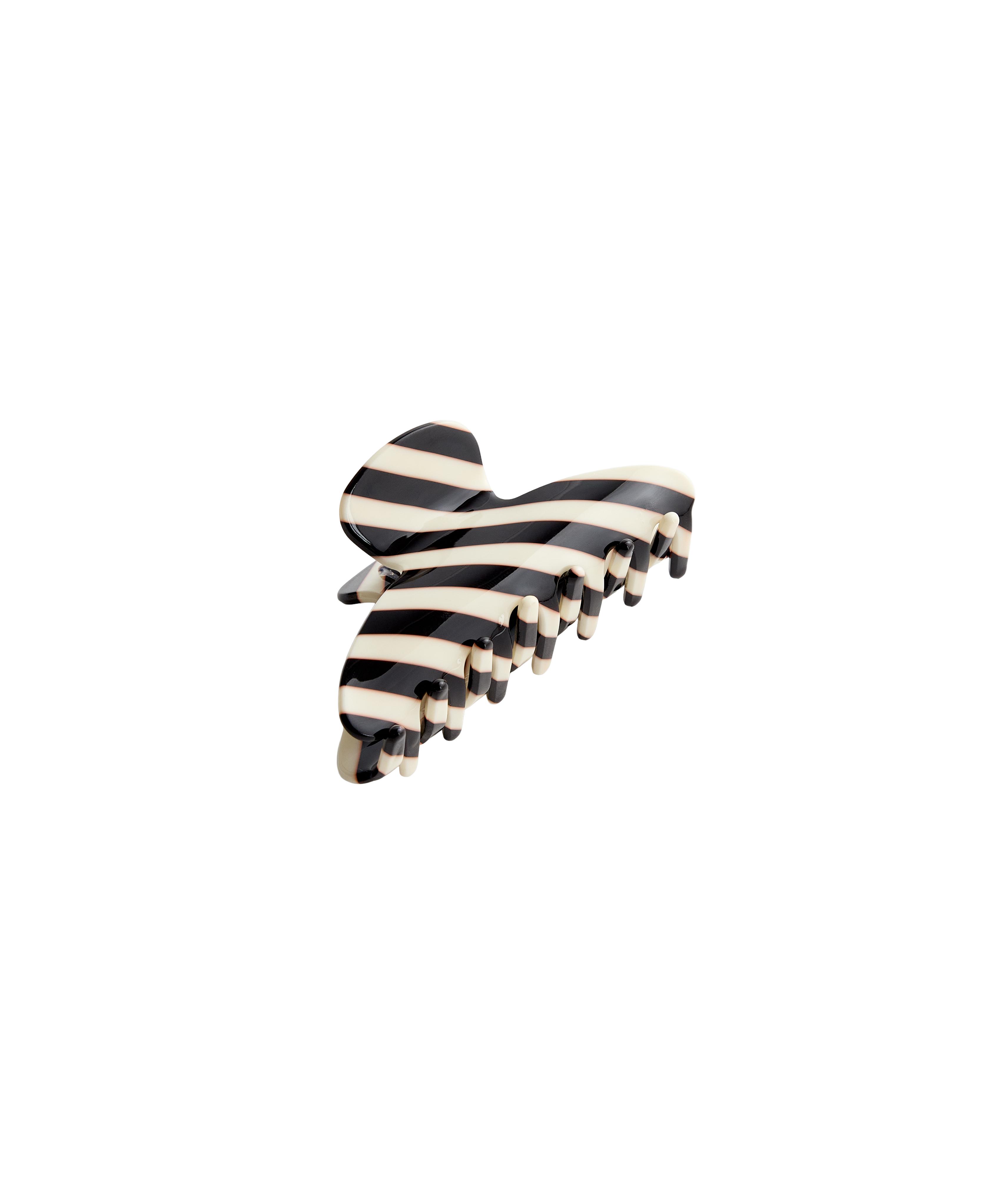 Large striped hair claw — PALE CANDY