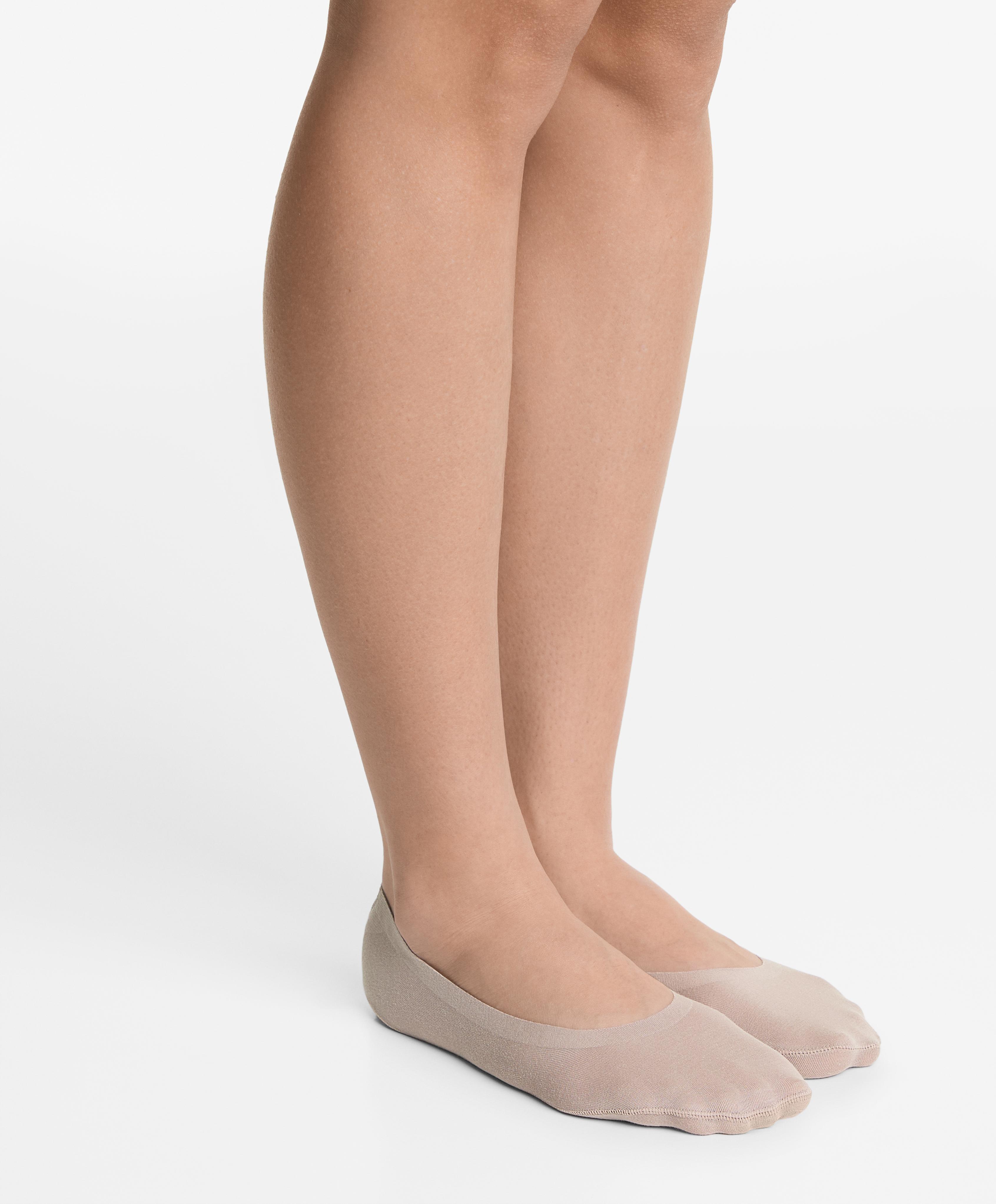 2 pairs of medium-cut cotton blend invisible socks - Sale 2 pairs of medium-cut cotton blend invisible socks - Sale