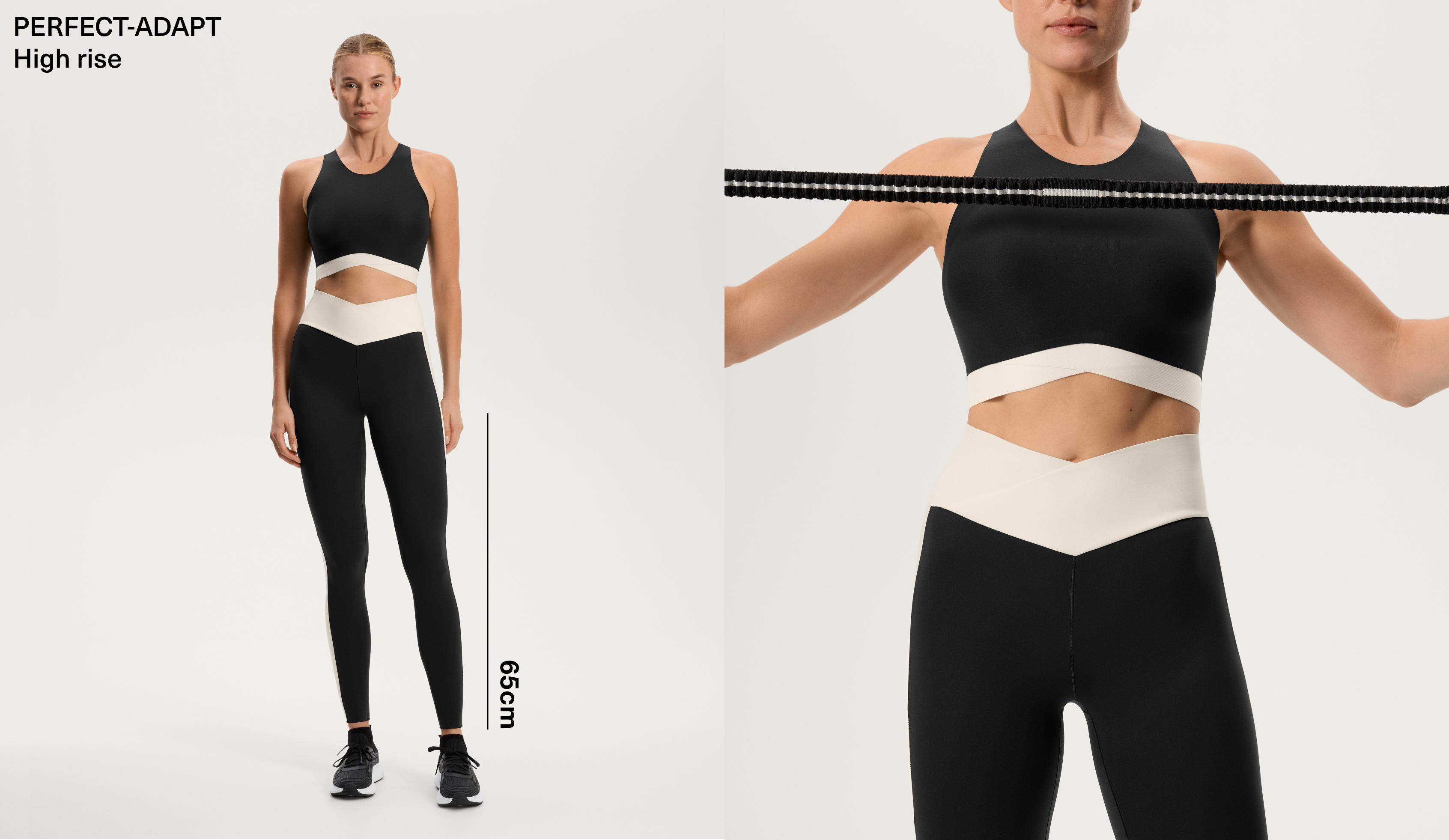 Perfect-adapt high-rise 65cm ankle-length leggings with V-waist