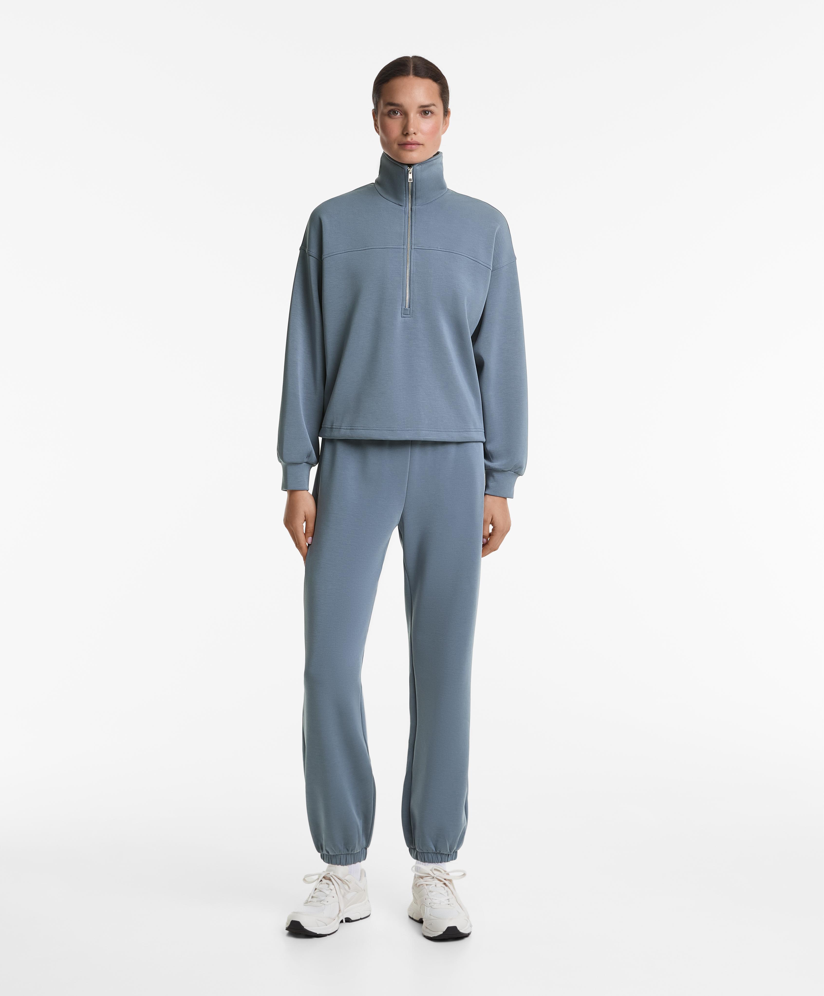 Jogger tracksuit with brushed modal interior