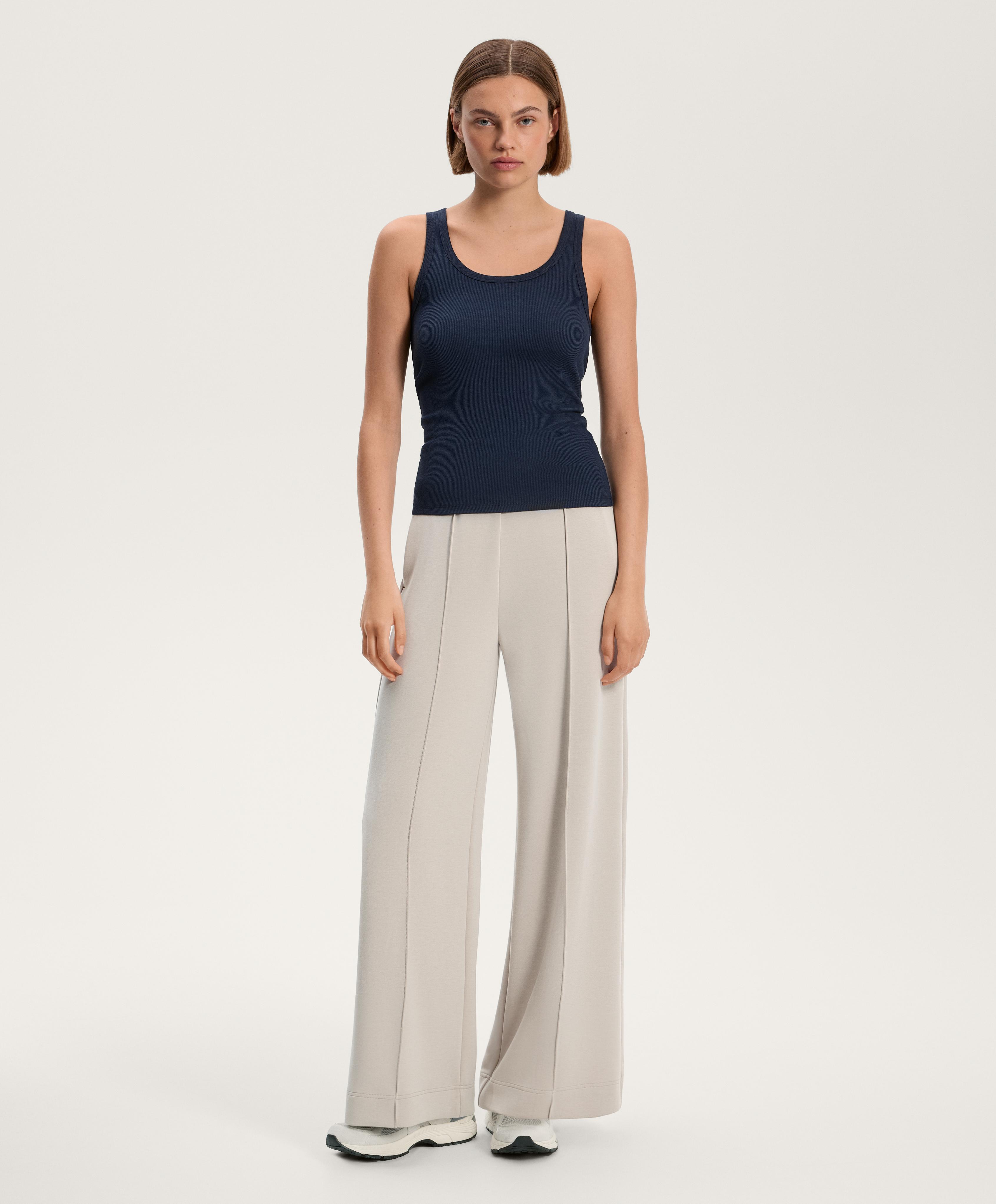 Sleeveless rib top with cotton and modal - Sale Sleeveless rib top with cotton and modal - Sale