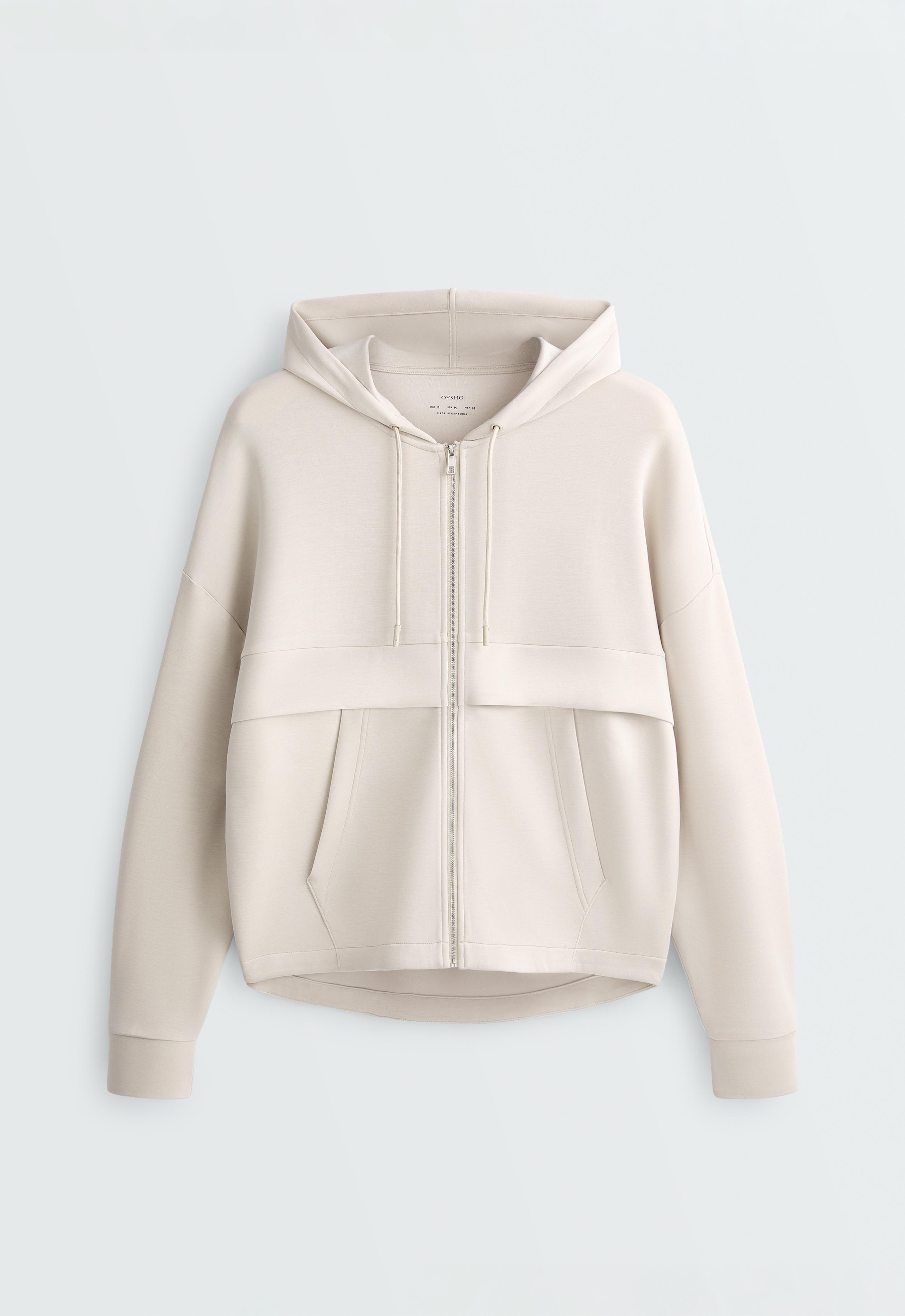 Soft-touch jacket with modal — PALE MINK
