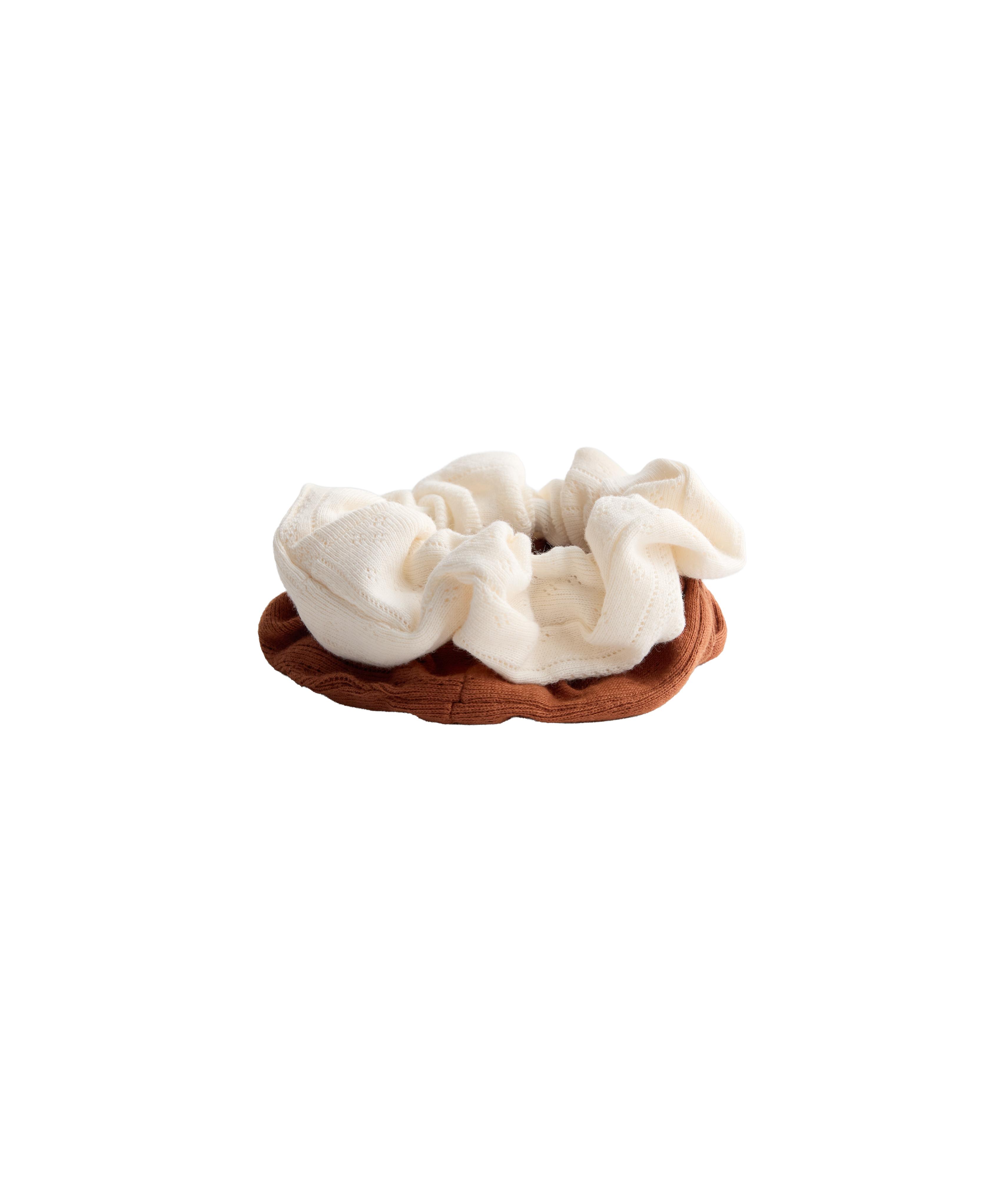 2 pack 100% cotton scrunchies — BURNT ORANGE