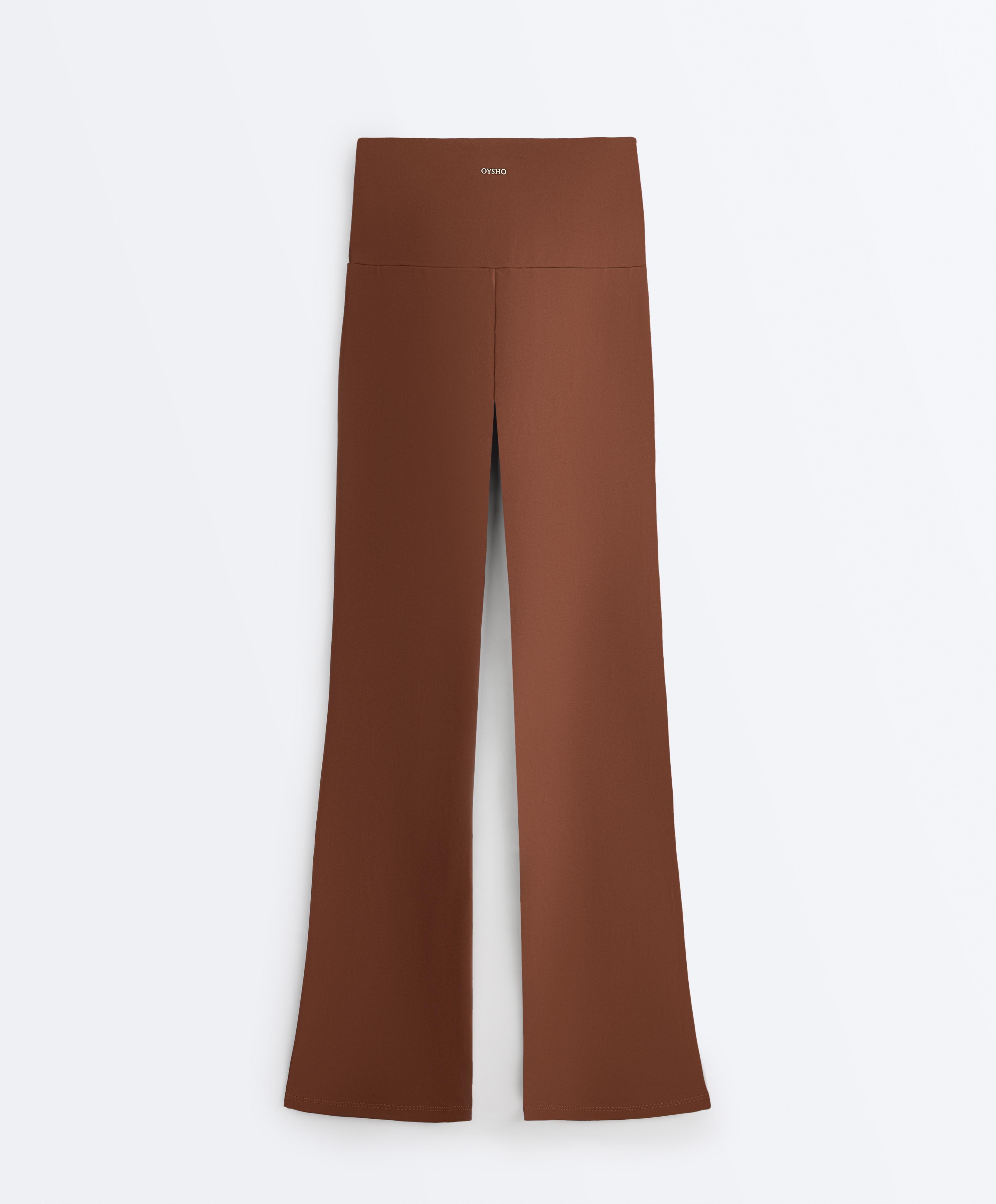 High-rise Comfortlux flare trousers — COFFEE