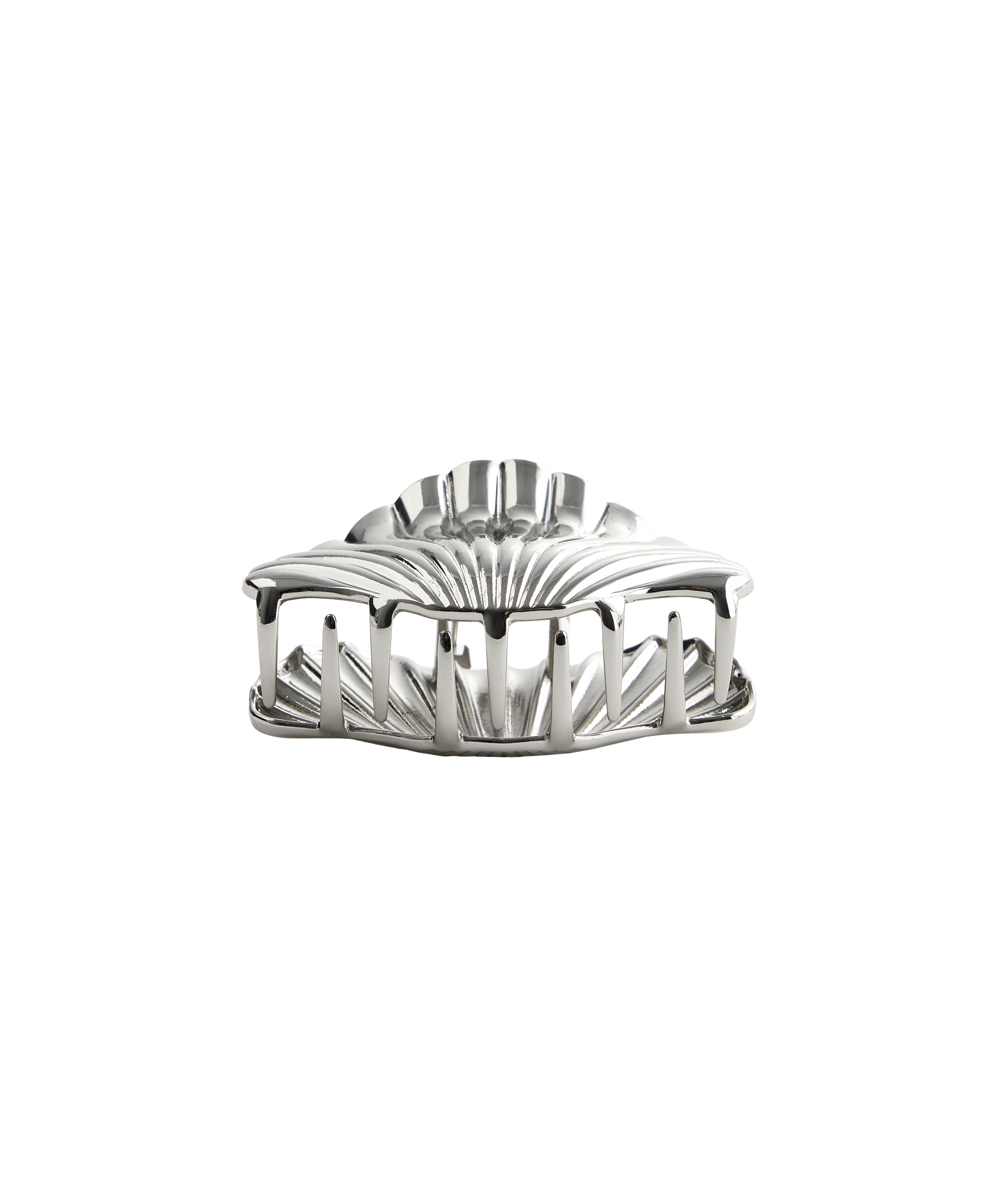 Shell metallic hair clip — SILVER