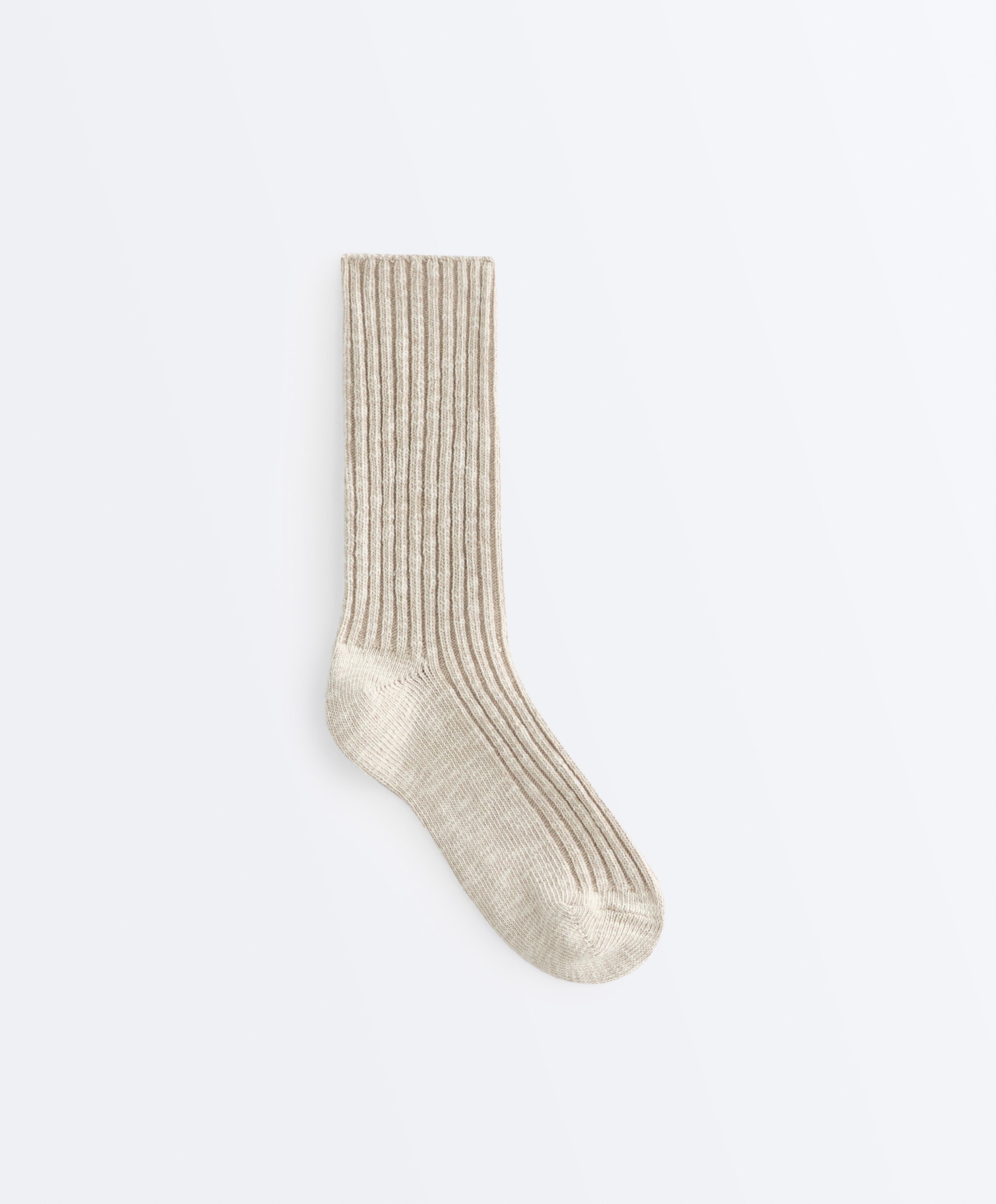 2 pairs of classic rib socks — LIGHT MINK