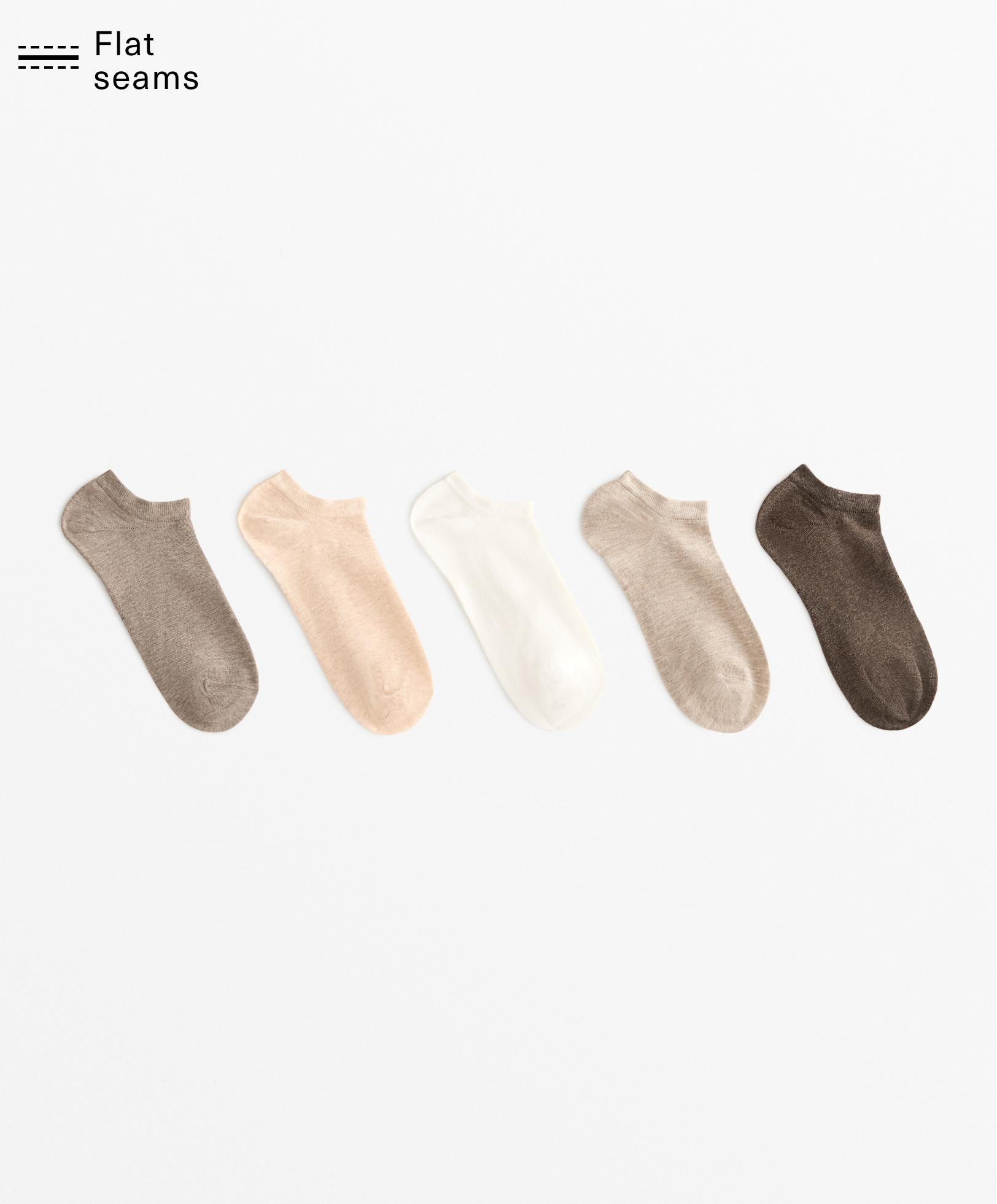 5 pairs of cotton blend sneaker socks