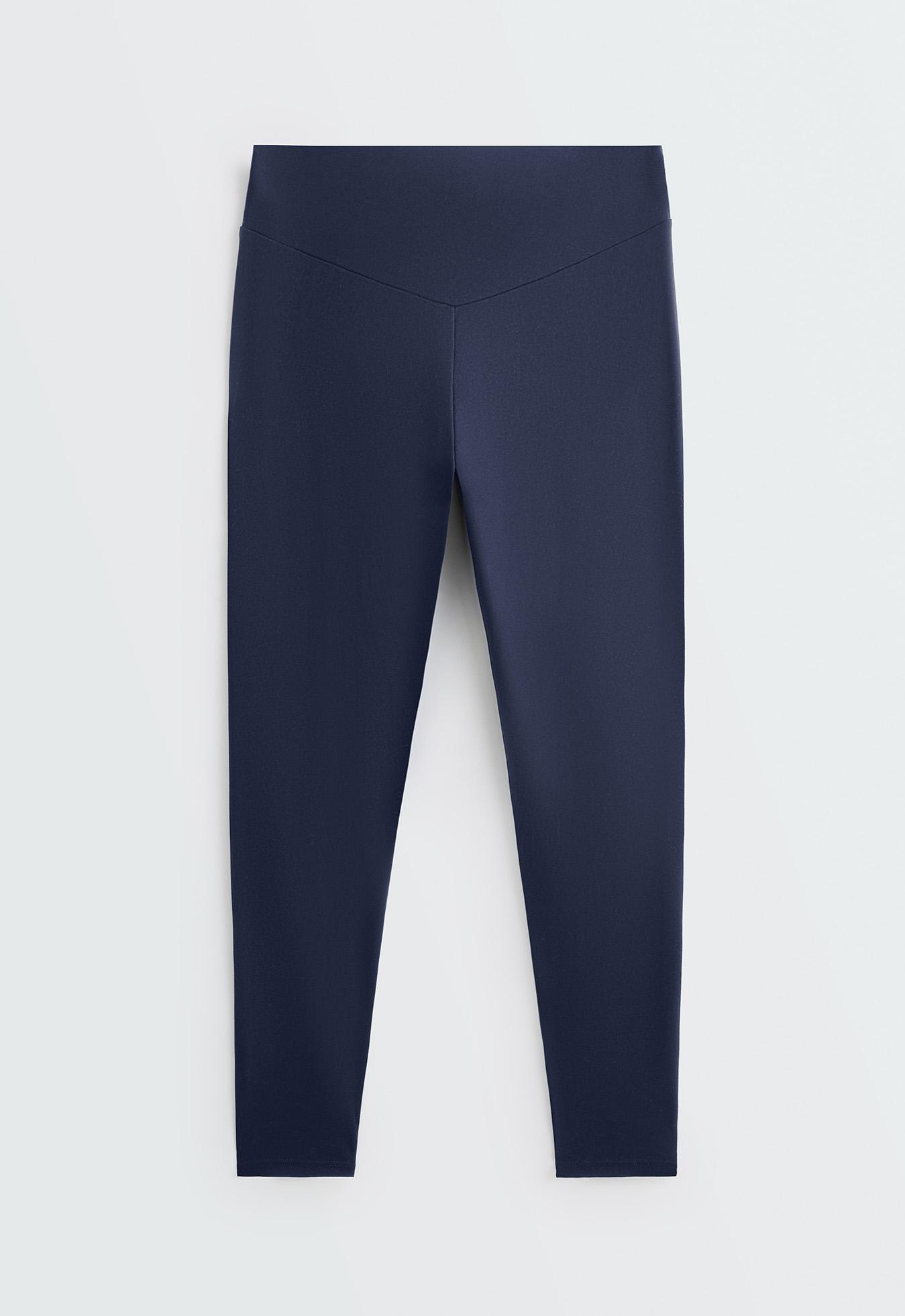 Comfortlux high-waisted ankle-length leggings — NAVY BLUE