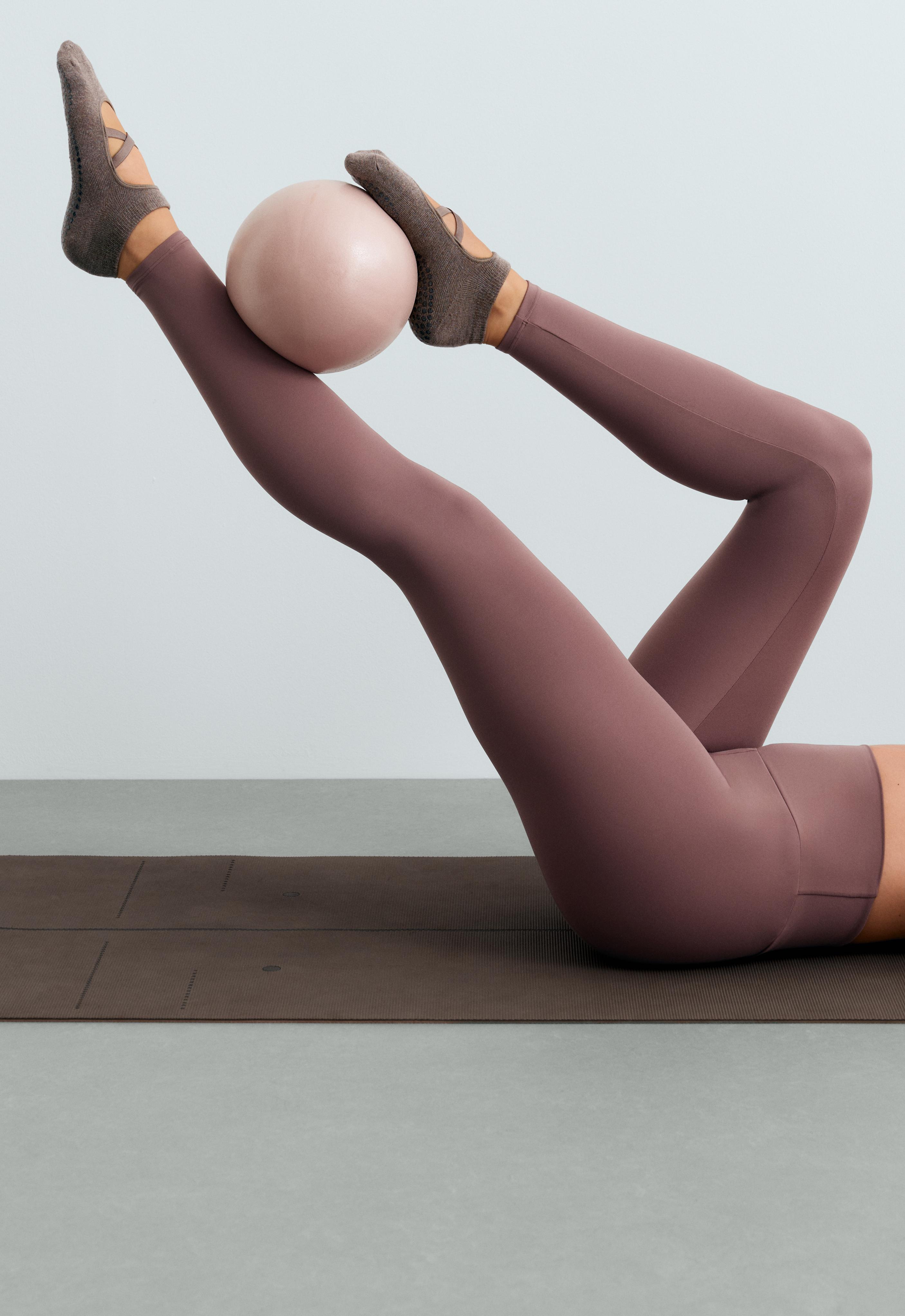 2 pares de calcetines yoga y pilates mezcla algodón cintas cruzadas