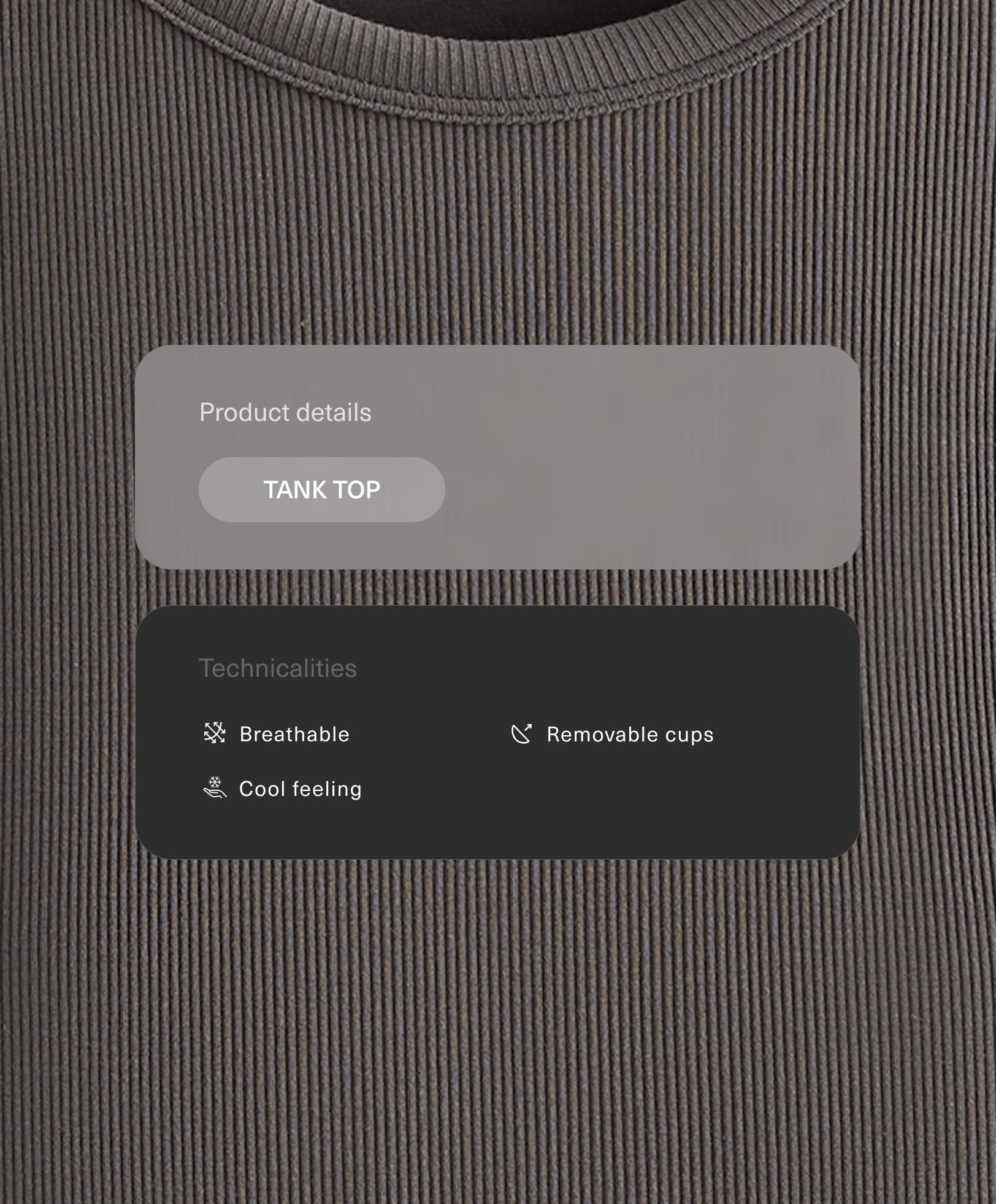 Long rib modal blend tank top