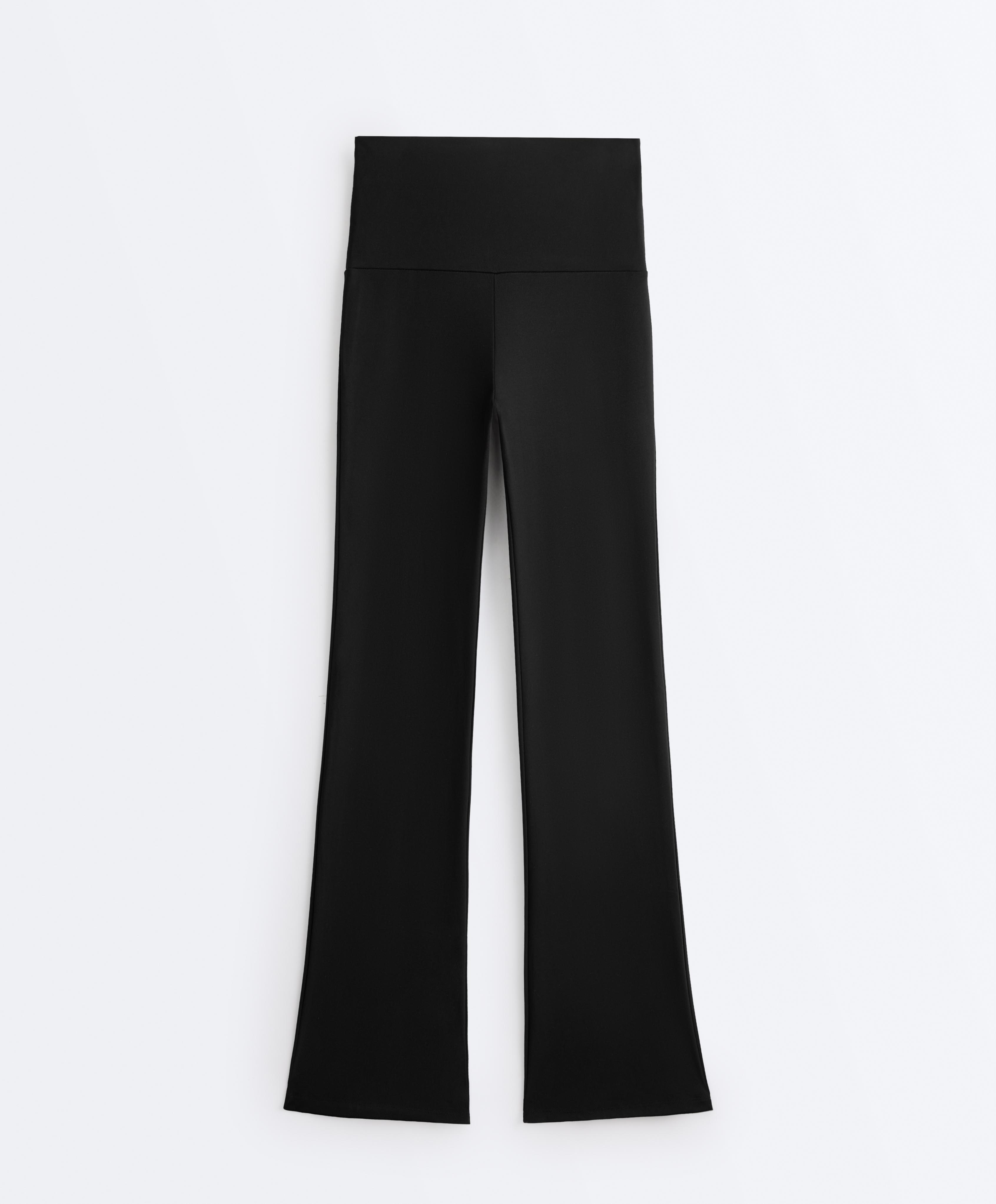 High-rise Comfortlux flare trousers — BLACK