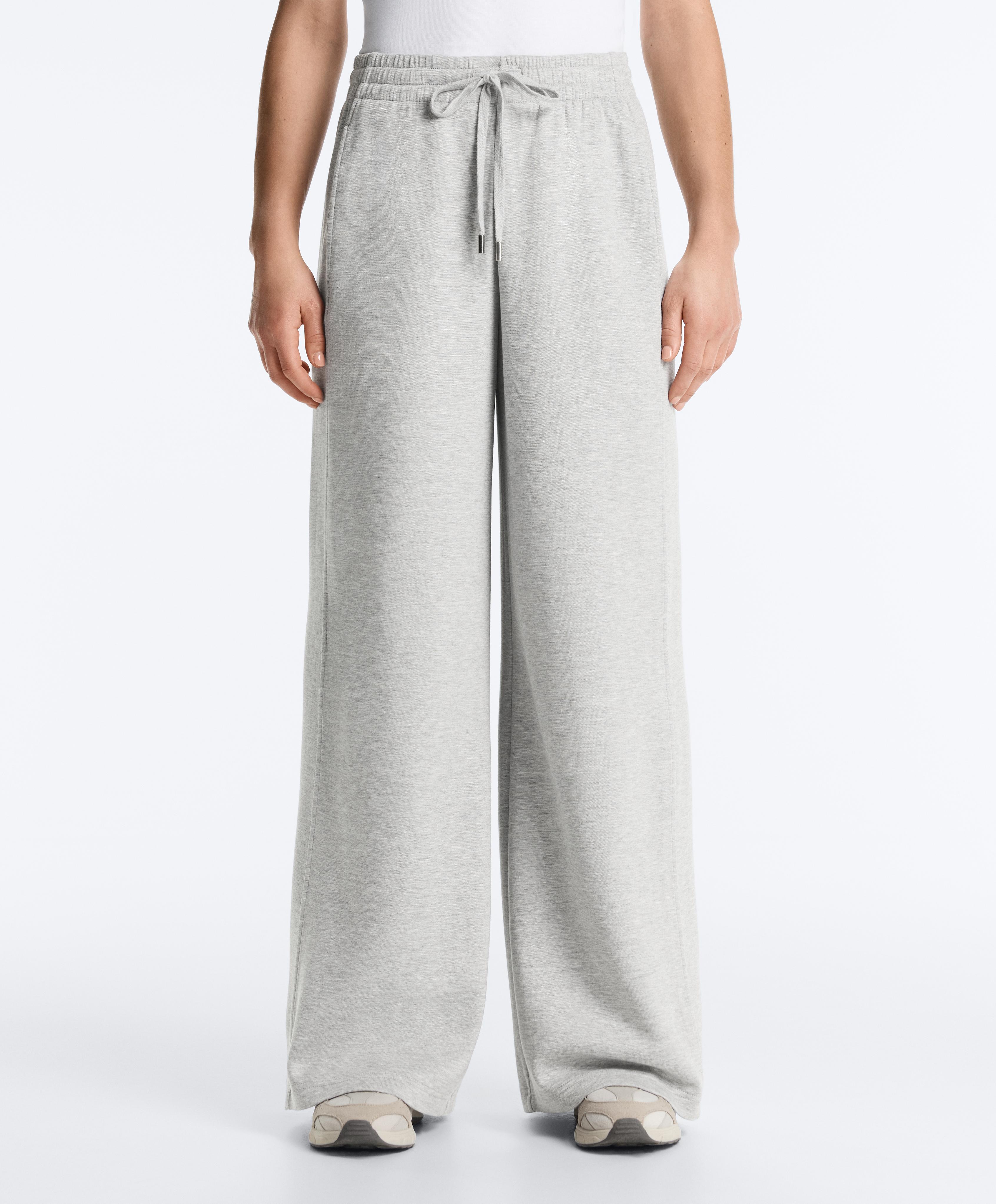 Melanj Pike Düz Paça Pantolon