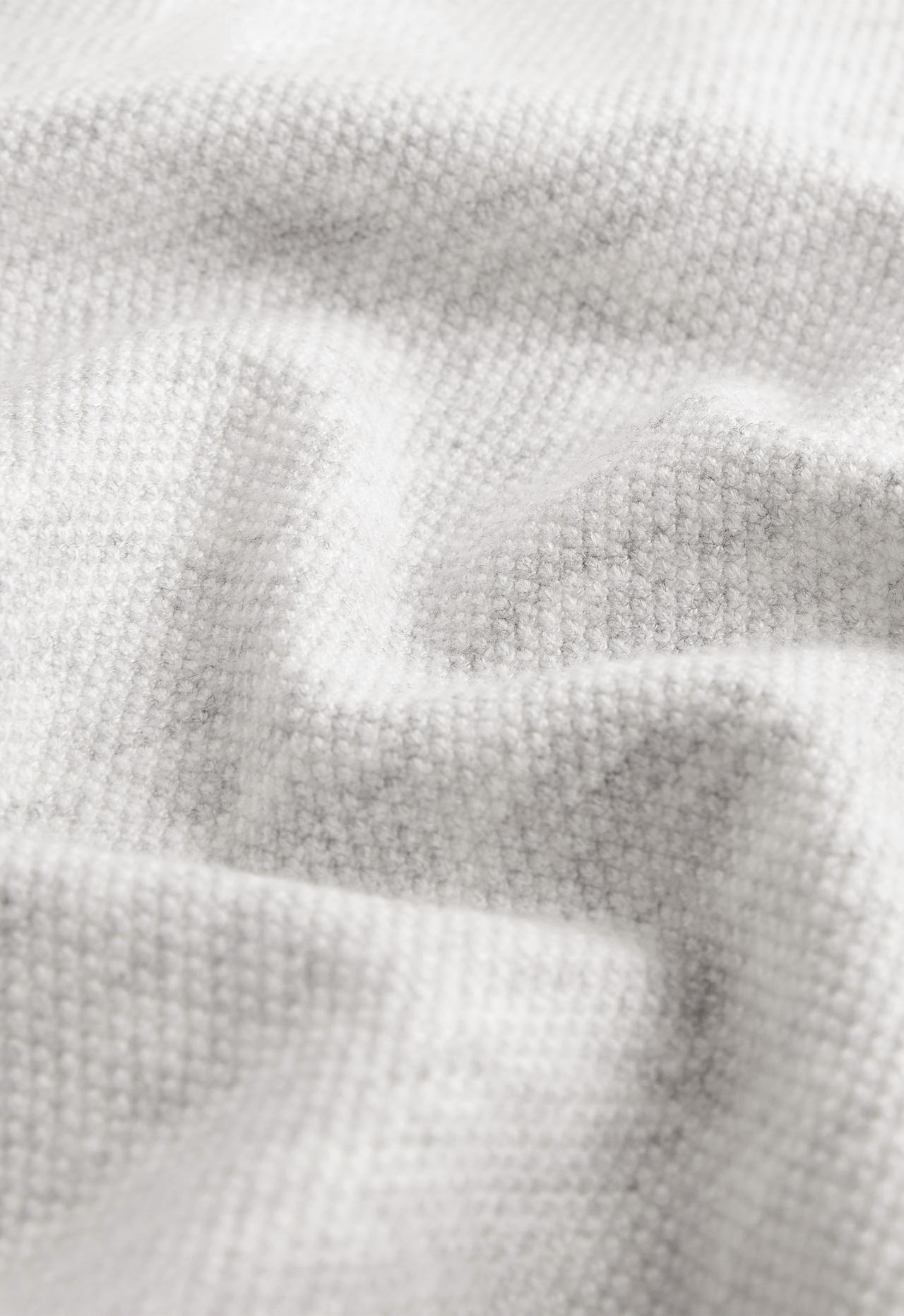 Knit hooded jacket — PALE GREY MELANGE