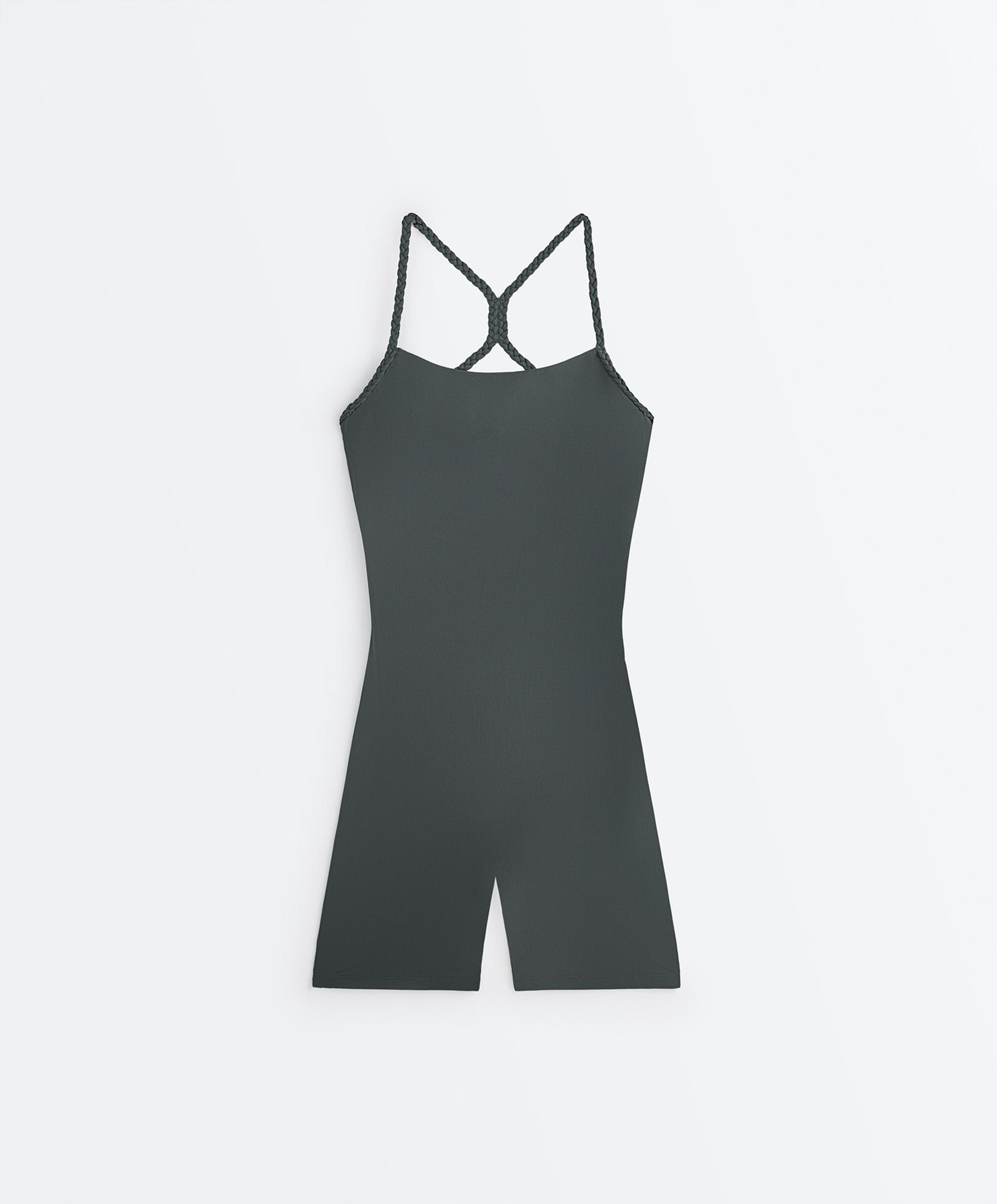 Comfortlux braided short jumpsuit — STEEL GREY